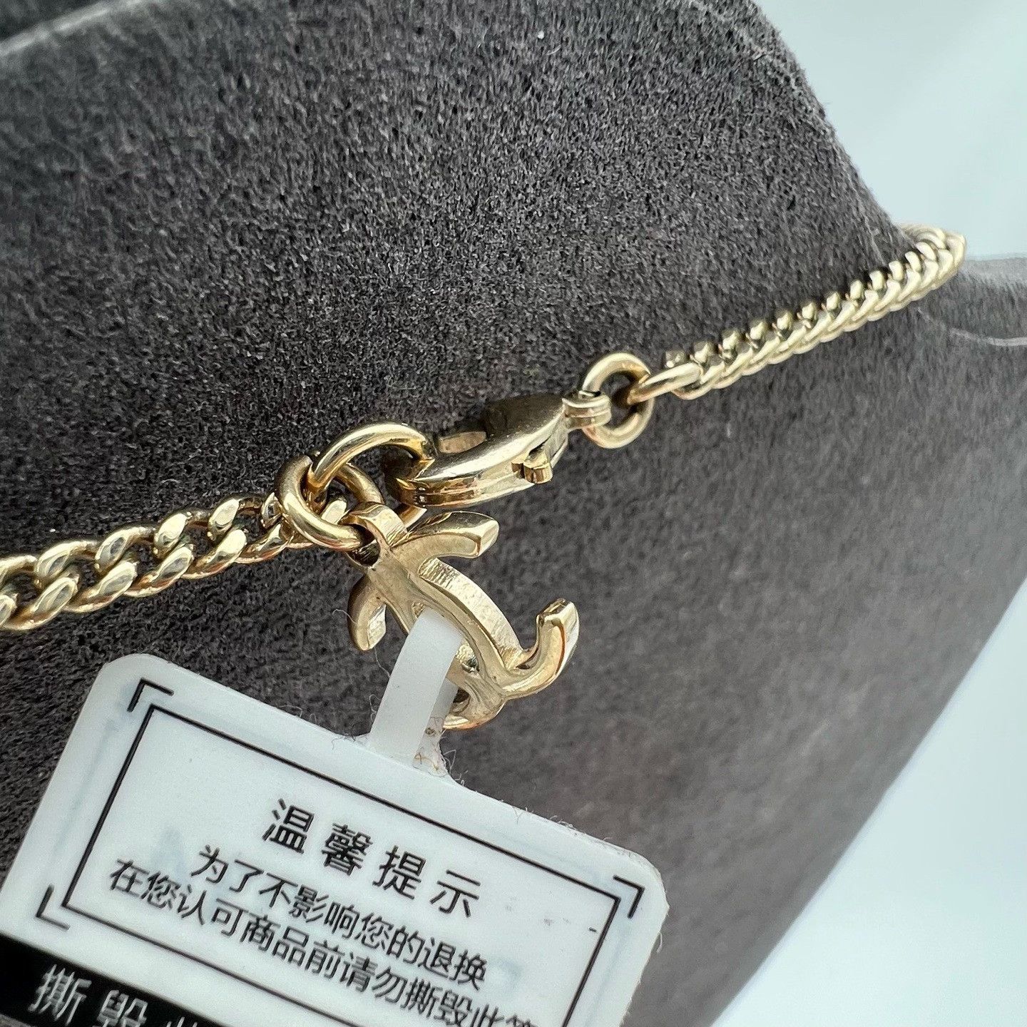 Chanel Chanel Gold Square Double C Diamond Necklace Size ONE SIZE - 4 Thumbnail