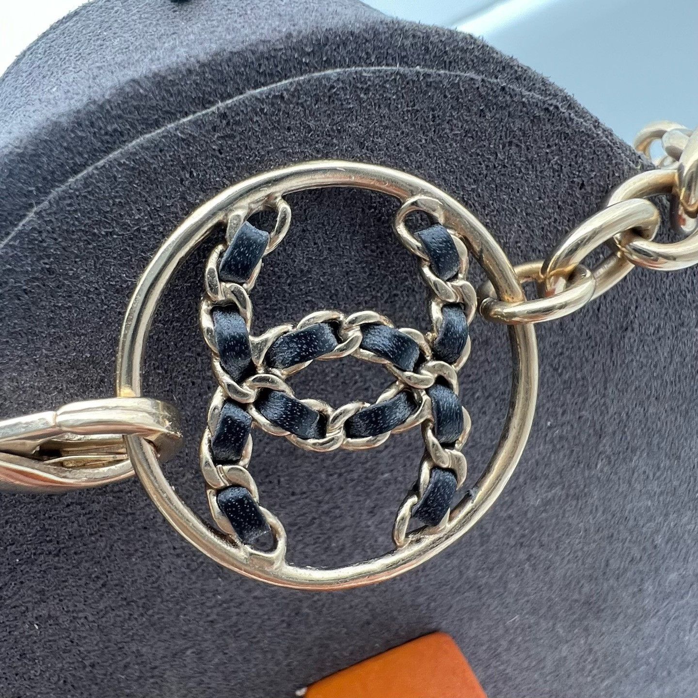 Chanel Chanel Black Gold Chain Letter Ring Choker Size ONE SIZE - 3 Thumbnail