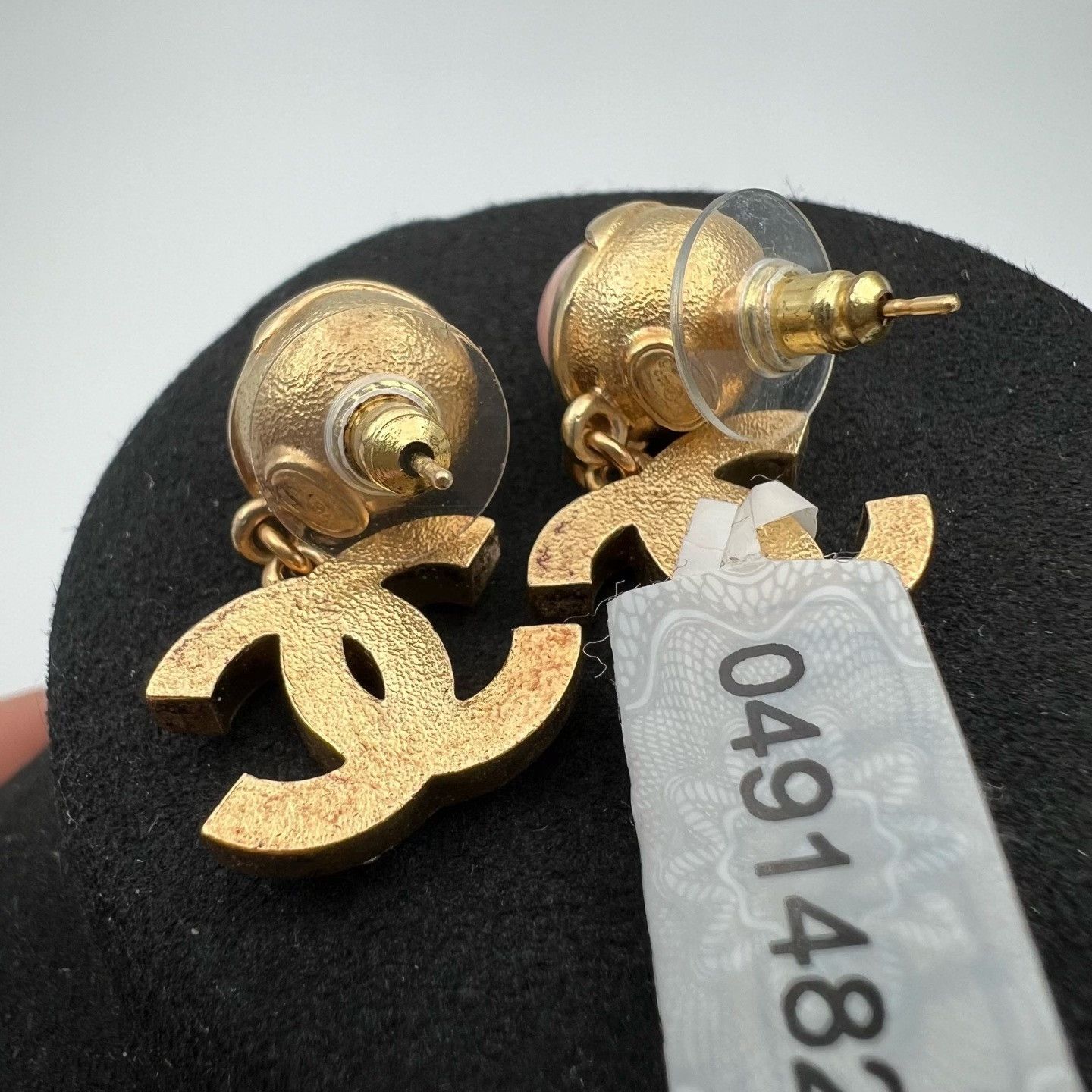 Chanel Chanel Pink Pearl Diamond CC Earrings Size ONE SIZE - 2 Thumbnail