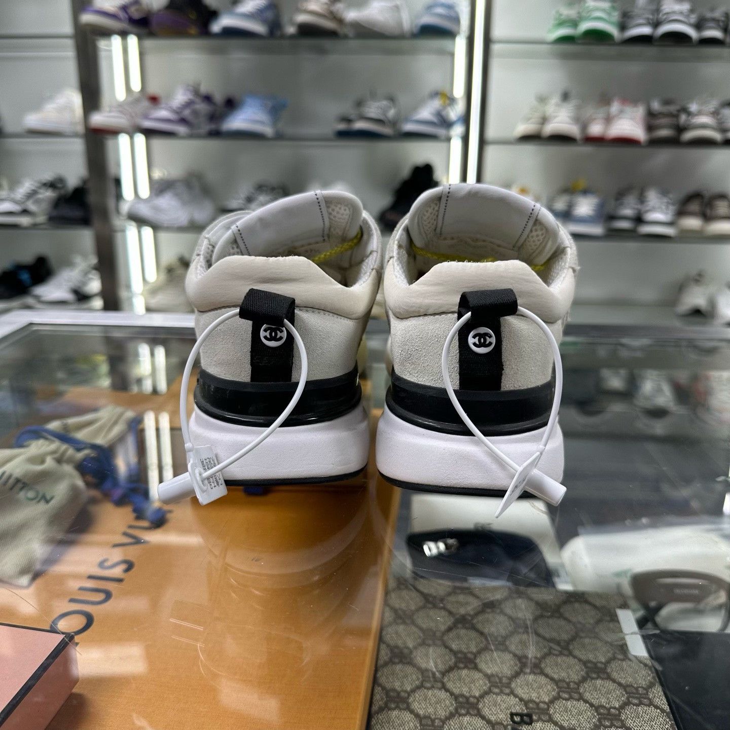 Chanel Chanel White Yellow Sporty Sneakers Size US 6.5 / IT 36.5 - 4 Thumbnail