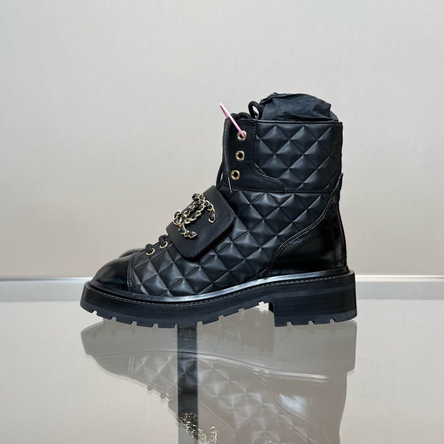 Chanel Chanel Black Quilted Double C Short Boots Size US 5 / IT 35 - 5 Thumbnail