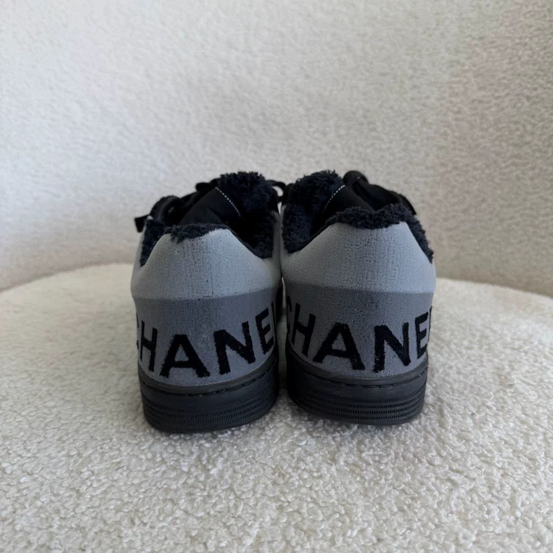 Chanel Chanel Black Gray Stud Sneakers 37 Size US 6 / IT 36 - 3 Thumbnail