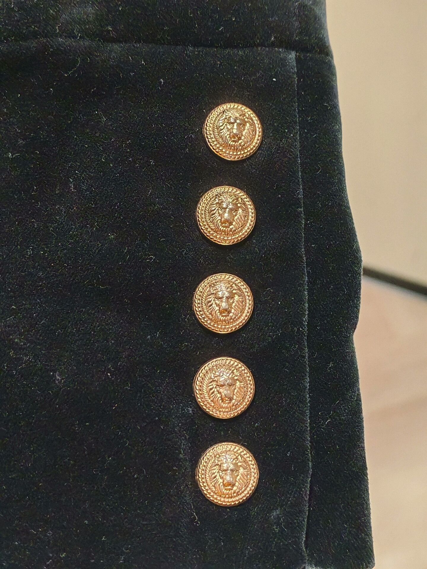 Balmain Balmain Black Velvet Double-Breasted Dress Size XS / US 0-2 / IT 36-38 - 6 Thumbnail