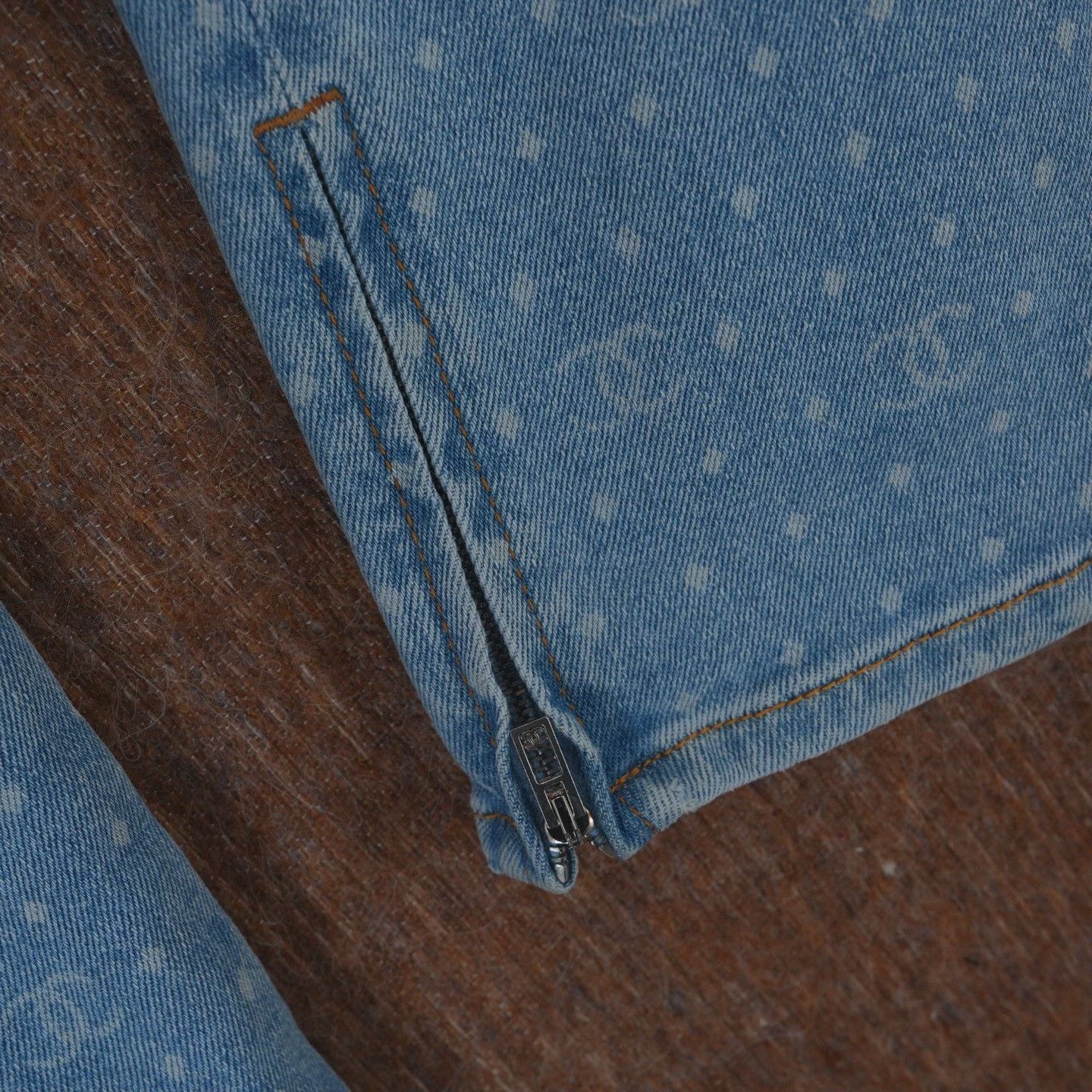 Chanel Chanel 23P Blue Polka Dot Logo Jeans Size 36" / US 14 / IT 50 - 4 Thumbnail