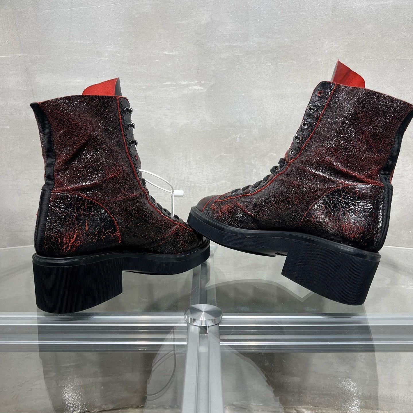 Chanel Chanel Black Red Lace-Up Boots Size US 6 / IT 36 - 5 Thumbnail