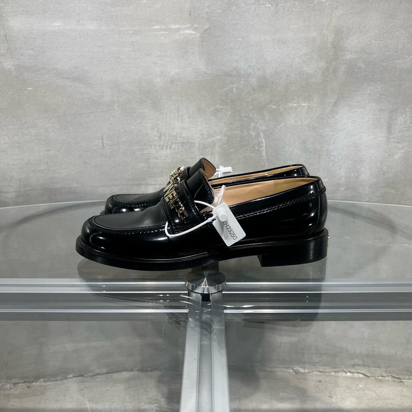 Chanel Chanel Black Gold Letter Loafers Size US 6.5 / IT 36.5 - 3 Thumbnail