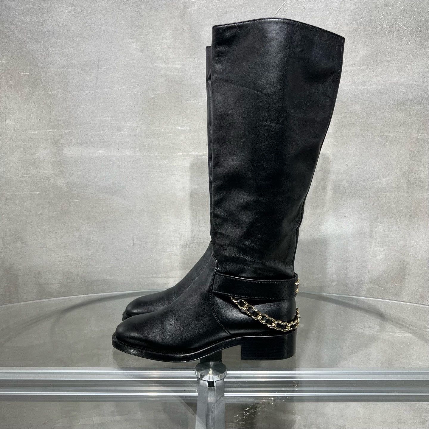 Chanel Chanel Black Gold Double C Riding Boots Size US 4 / IT 34 - 3 Thumbnail