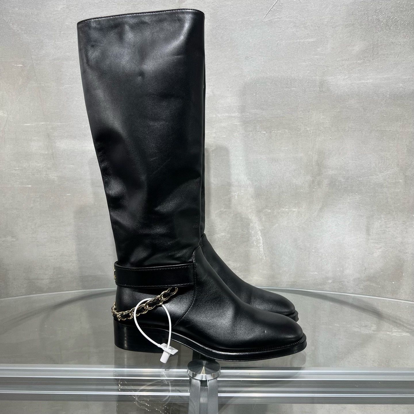 Chanel Chanel Black Gold Double C Riding Boots Size US 4 / IT 34 - 4 Thumbnail