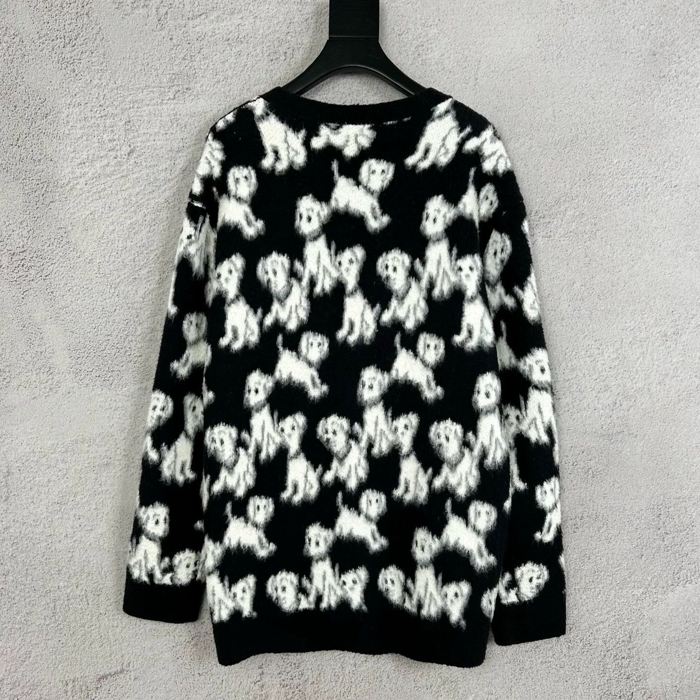 Celine CELINE x Amy Dorian Dog Jacquard Cardigan Size M / US 6-8 / IT 42-44 - 2 Thumbnail