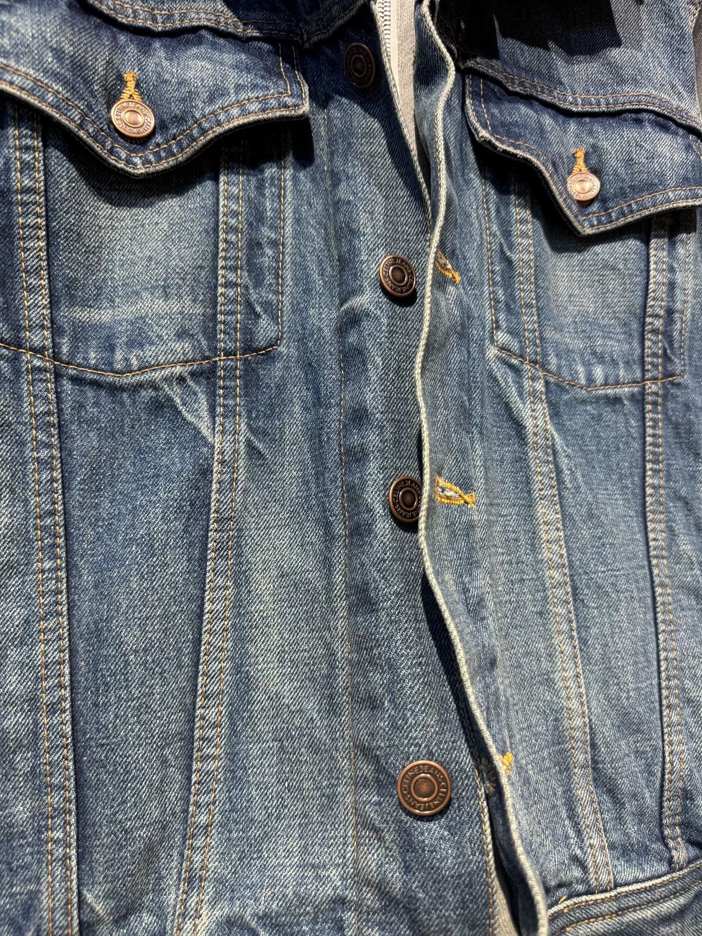 Celine Celine Denim Gray Blue Hooded Jacket Size XS / US 0-2 / IT 36-38 - 3 Thumbnail
