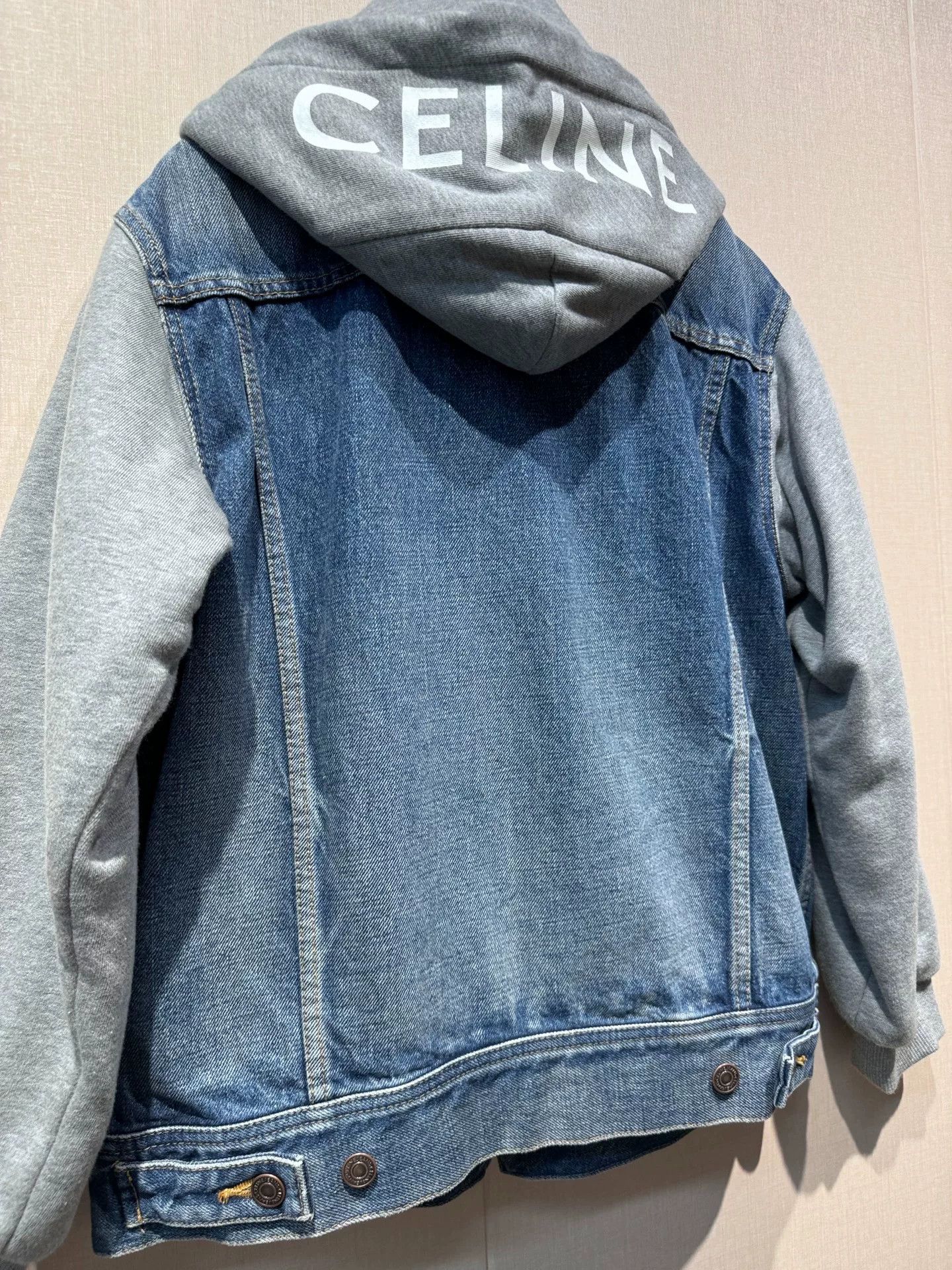 Celine Celine Denim Gray Blue Hooded Jacket Size XS / US 0-2 / IT 36-38 - 4 Thumbnail