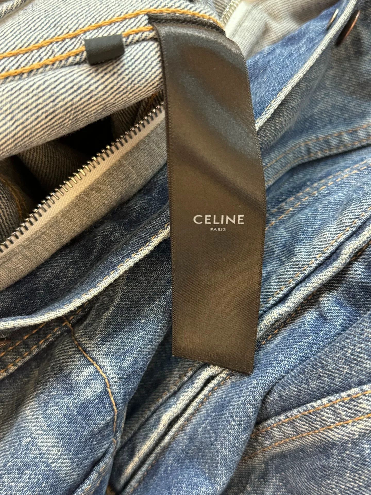 Celine Celine Denim Gray Blue Hooded Jacket Size XS / US 0-2 / IT 36-38 - 5 Thumbnail