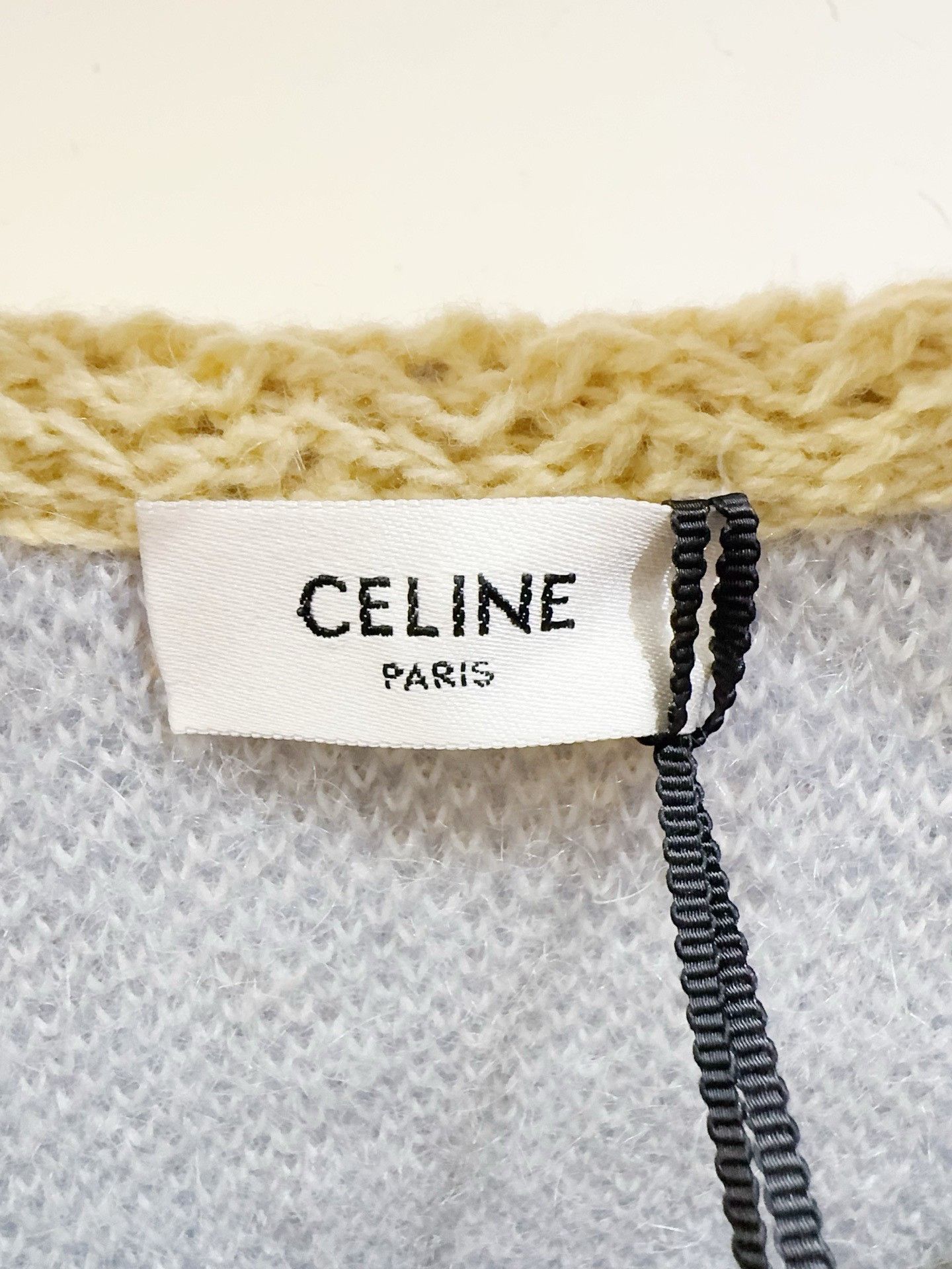 Celine Celine Cropped Mohair Color Block Cardigan Size M / US 6-8 / IT 42-44 - 3 Thumbnail