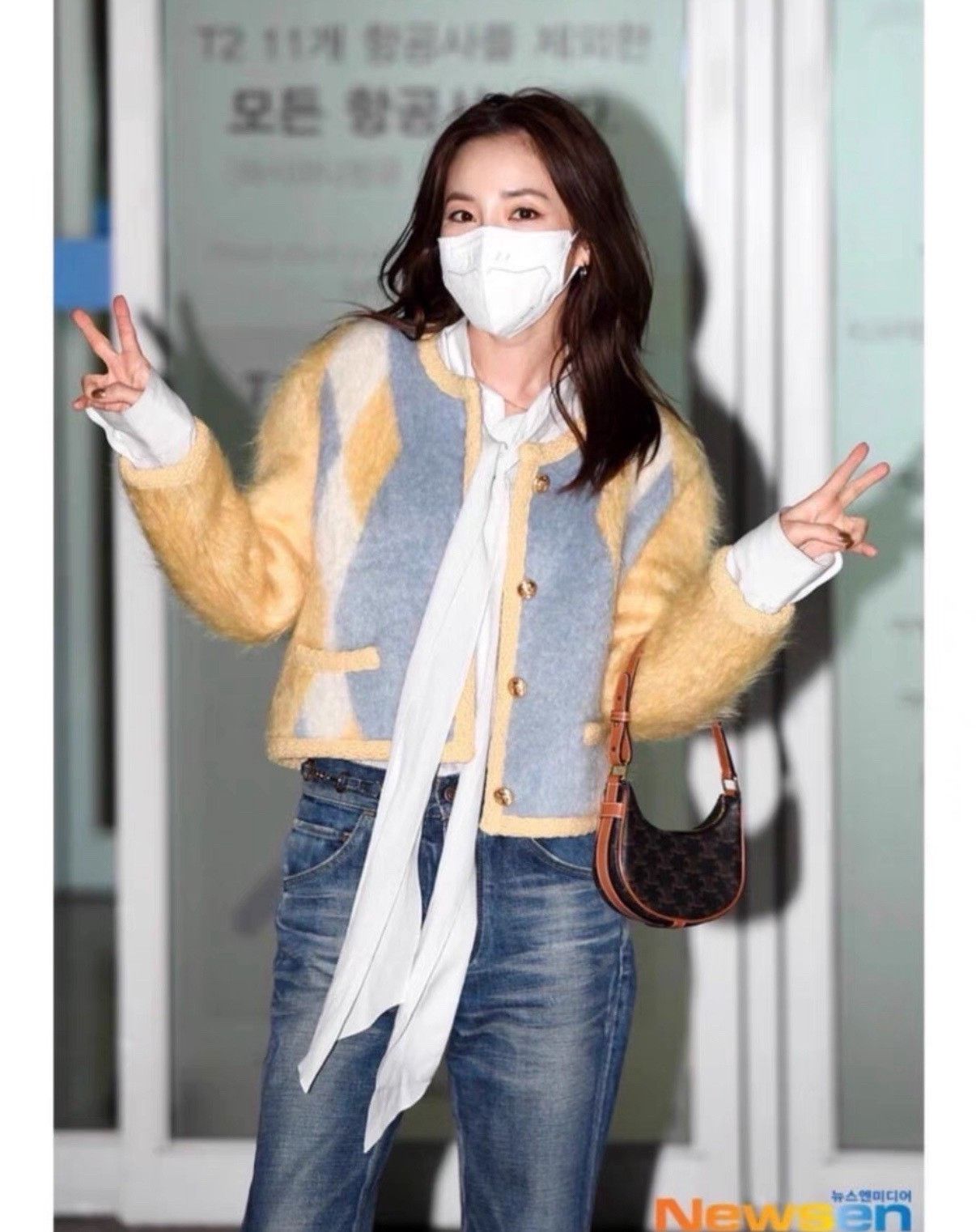 Celine Celine Cropped Mohair Color Block Cardigan Size M / US 6-8 / IT 42-44 - 8 Thumbnail