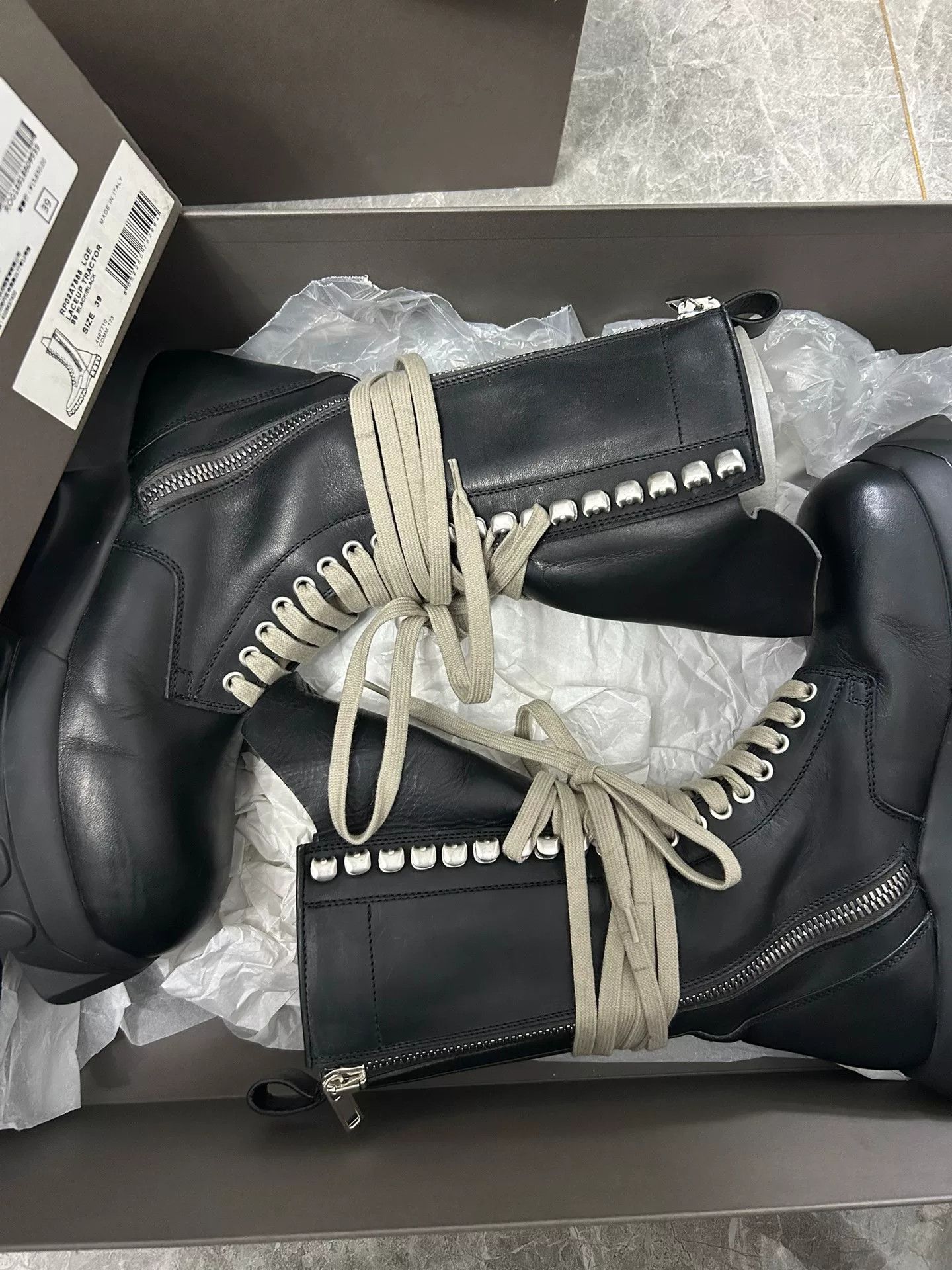 Rick Owens Rick Owens Black Leather Chunky Boots Size US 8 / IT 38 - 7 Thumbnail