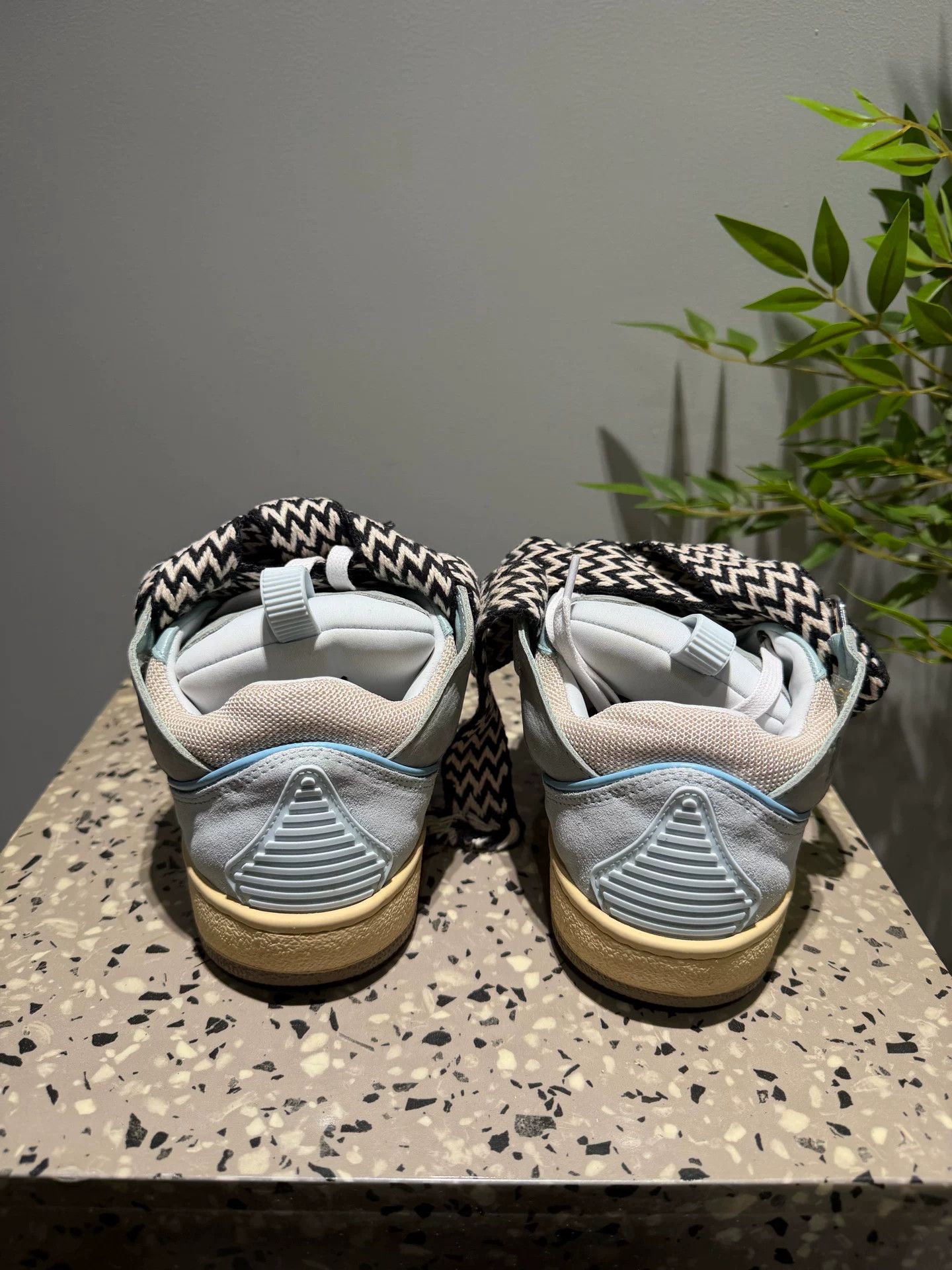 Lanvin Lanvin Curb Leather Low-Top Sneakers Size US 5 / IT 35 - 3 Thumbnail