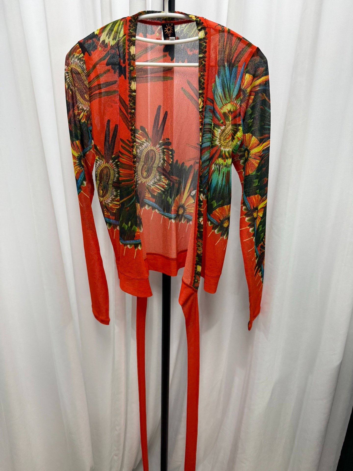 Jean Paul Gaultier Jean Paul Gaultier Mesh Wrap Tie Cardigan Size S / US 4 / IT 40 - 8 Thumbnail