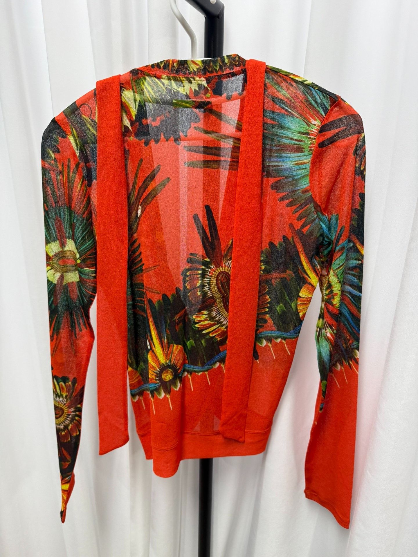 Jean Paul Gaultier Jean Paul Gaultier Mesh Wrap Tie Cardigan Size S / US 4 / IT 40 - 7 Thumbnail