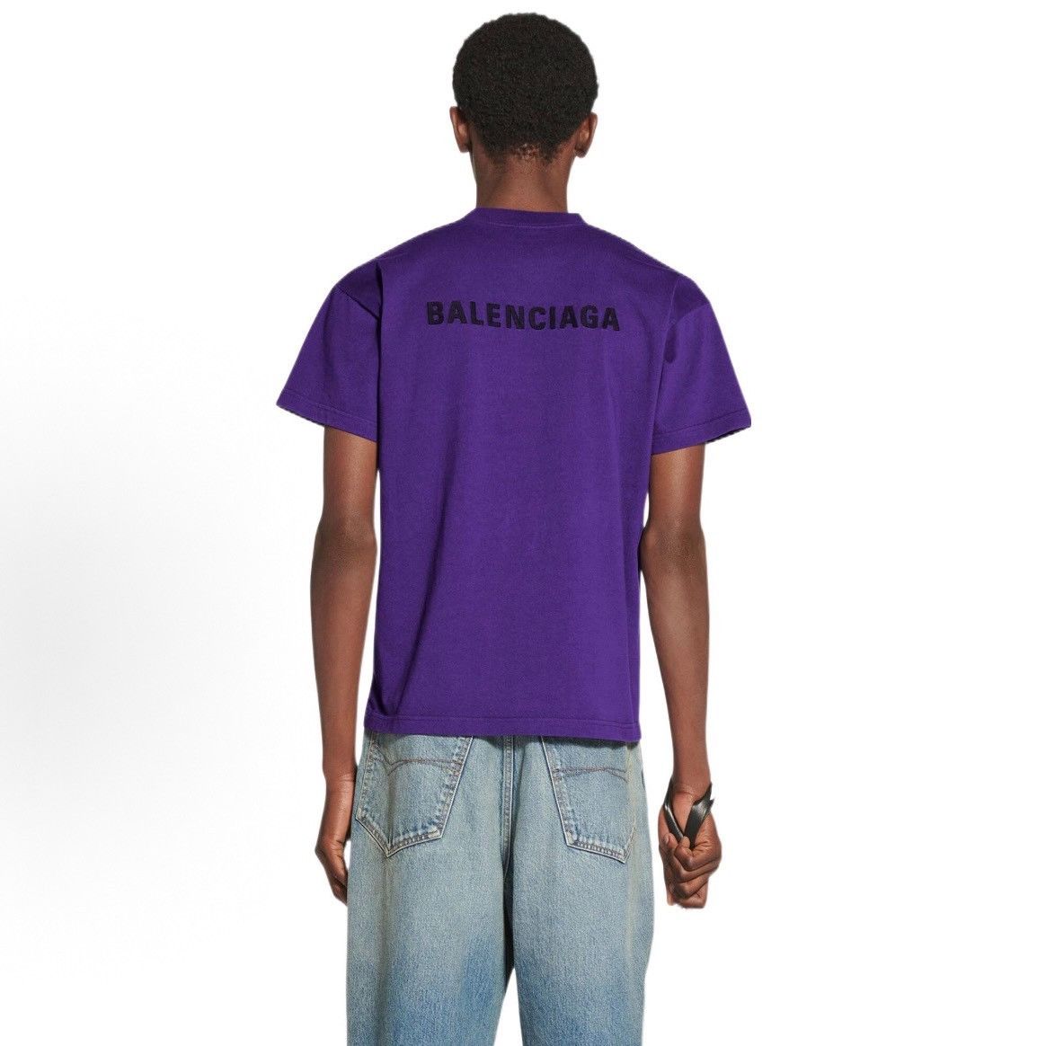 Balenciaga Balenciaga Purple Logo High Neck T-shirt Size XS / US 0-2 / IT 36-38 - 7 Thumbnail