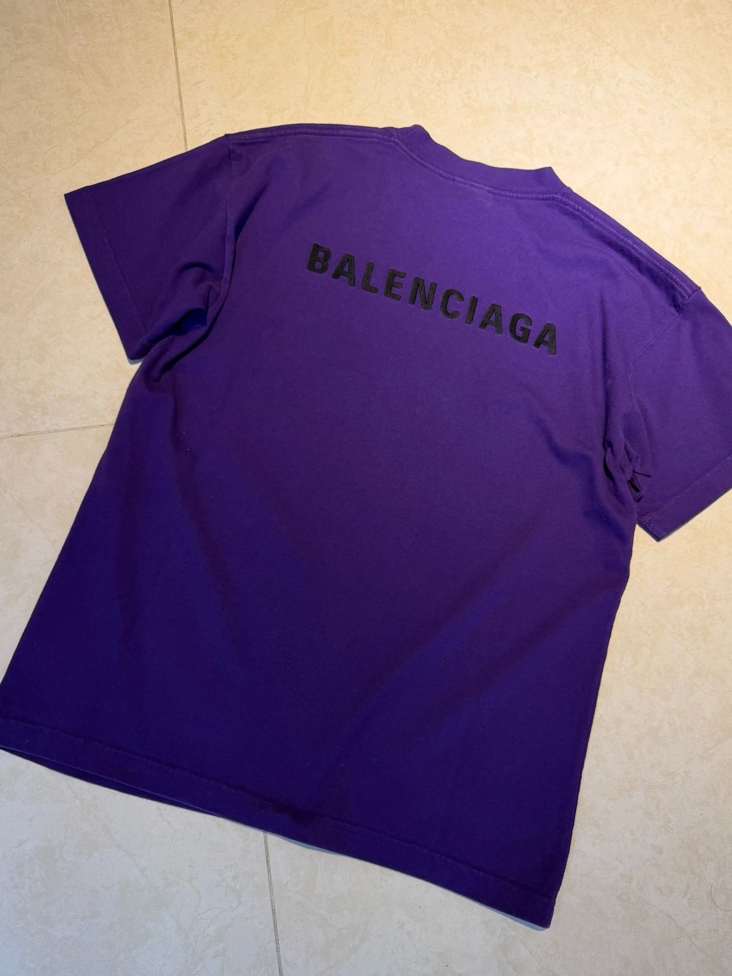 Balenciaga Balenciaga Purple Logo High Neck T-shirt Size XS / US 0-2 / IT 36-38 - 2 Thumbnail