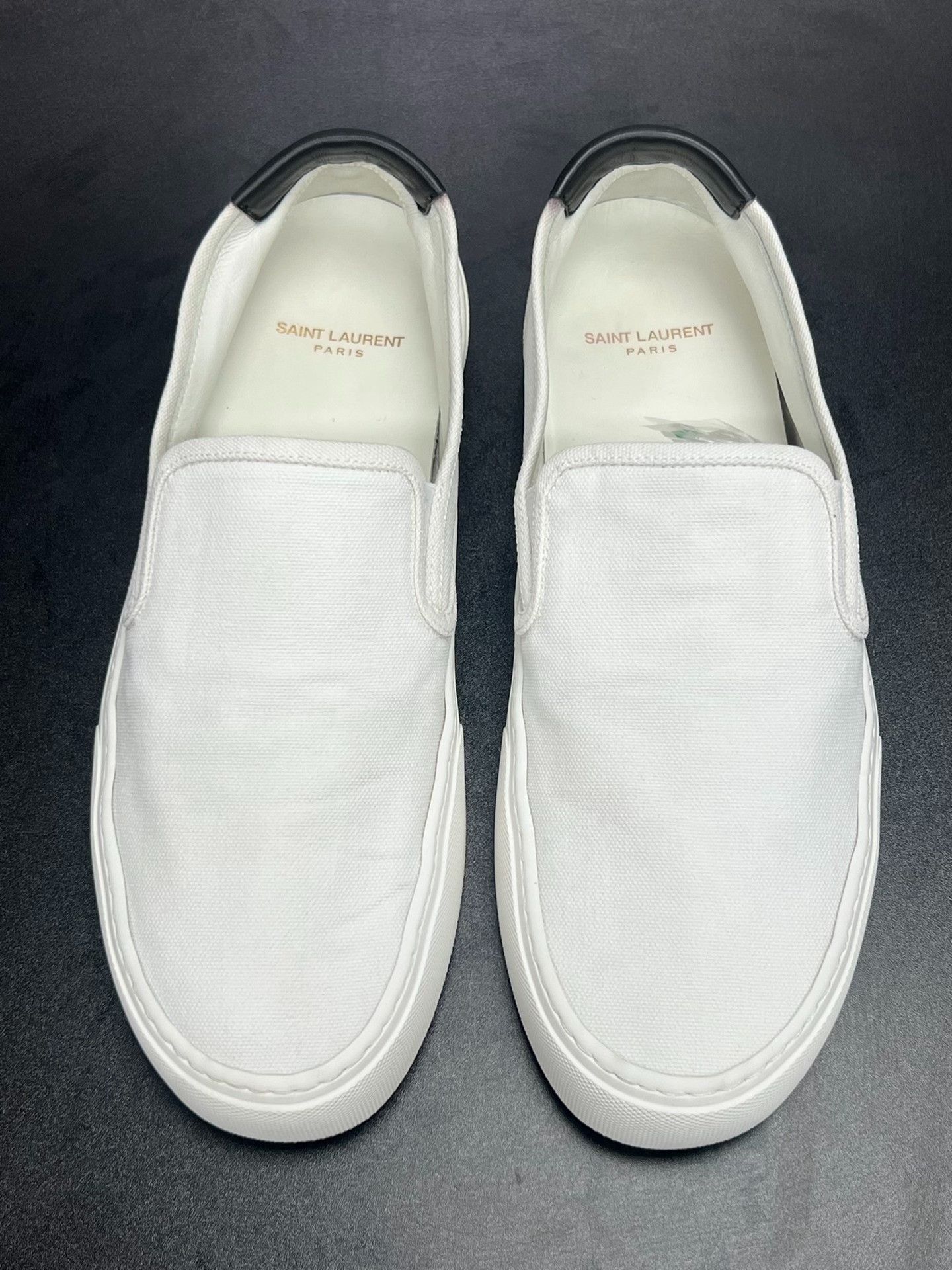 Saint Laurent Paris Saint Laurent Paris Canvas White Lowtop Sneakers 11 Men Size US 11 / EU 44 - 3 Thumbnail