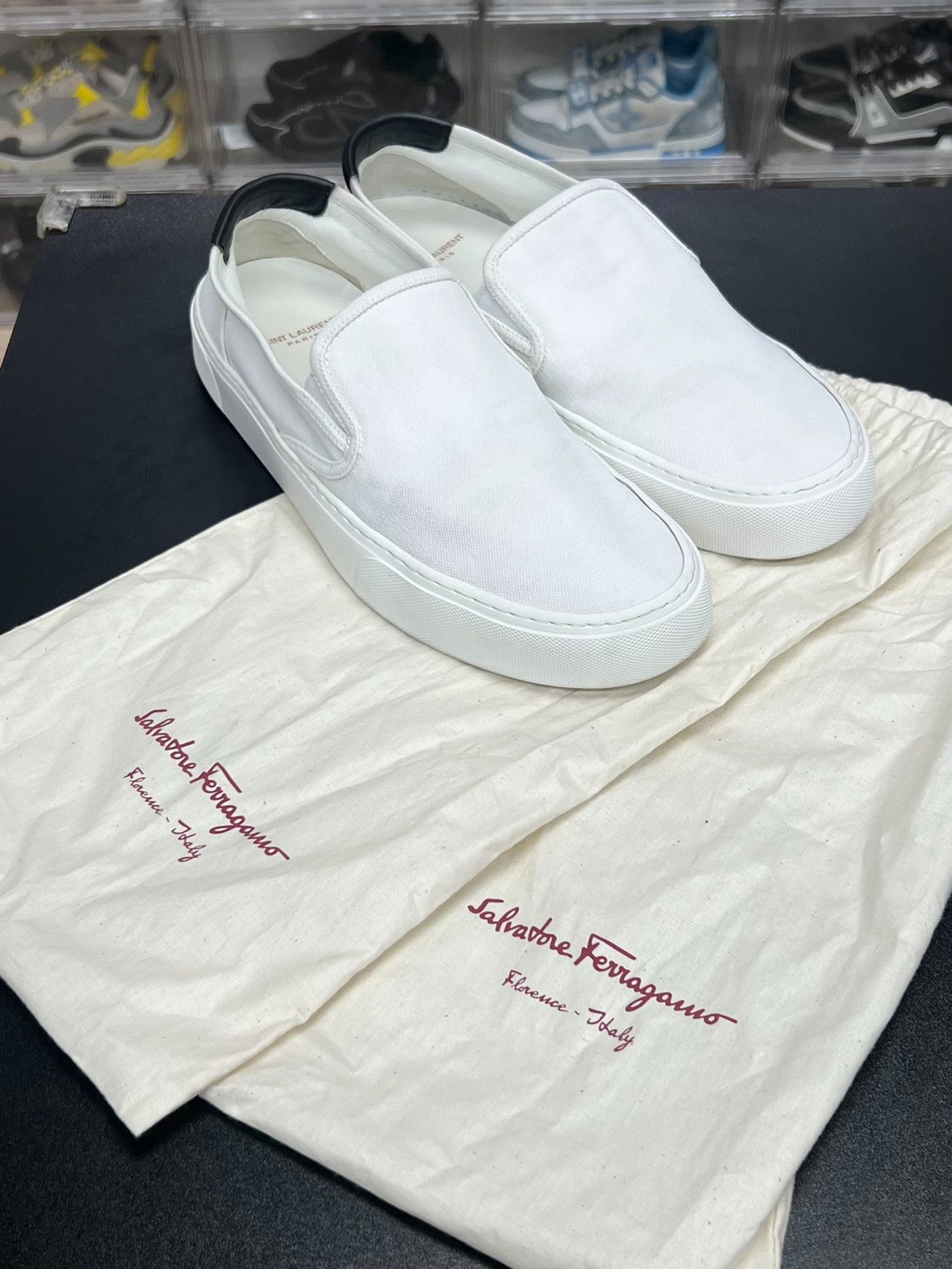 Saint Laurent Paris Saint Laurent Paris Canvas White Lowtop Sneakers 11 Men Size US 11 / EU 44 - 8 Thumbnail
