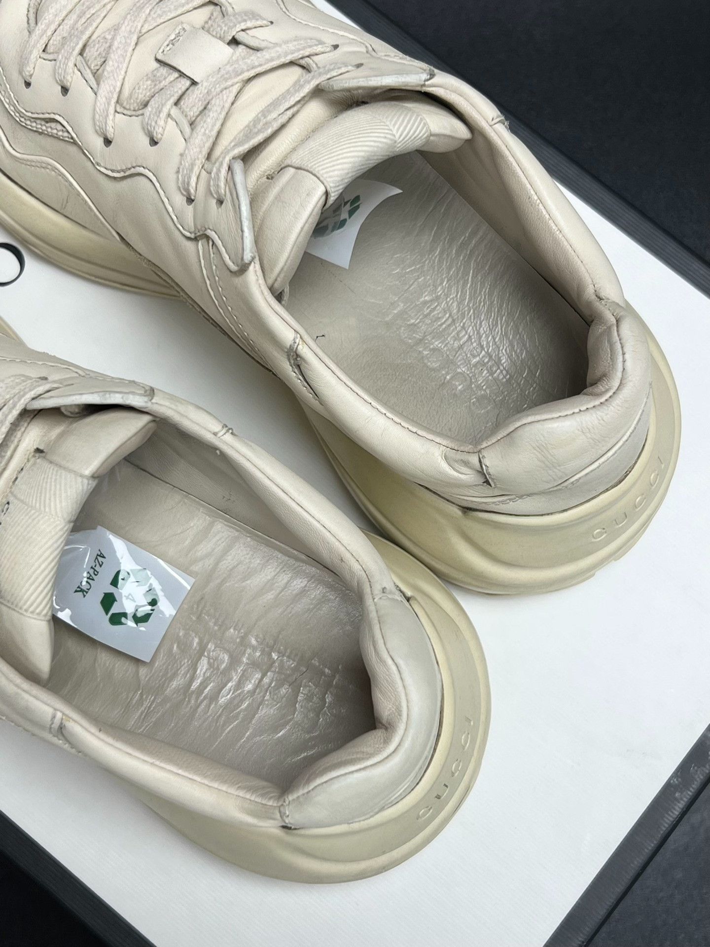 Gucci Gucci Distressed White Lowtop Sneakers 7.5 Men Size US 7.5 / EU 40-41 - 4 Thumbnail