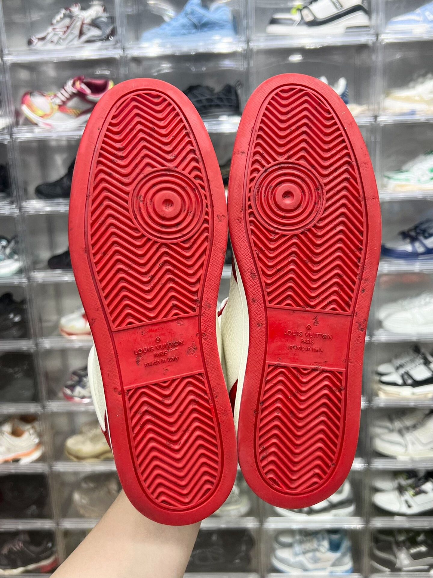 Louis Vuitton Louis Vuitton Red Lowtop Sneakers 10 Men Size US 10 / EU 43 - 8 Thumbnail