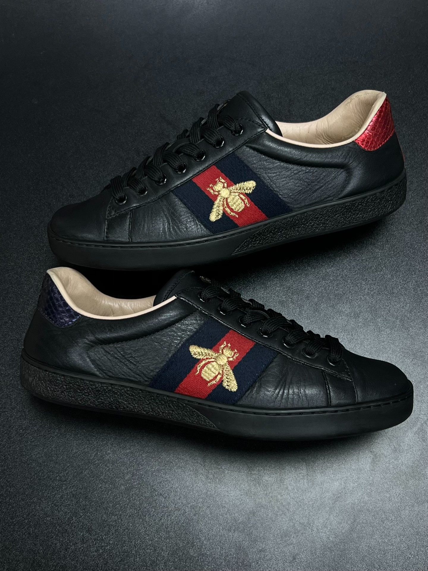 Gucci Gucci Embroidered Black Lowtop Sneakers 6.5 Men Size US 6.5 / EU 39-40 - 5 Thumbnail