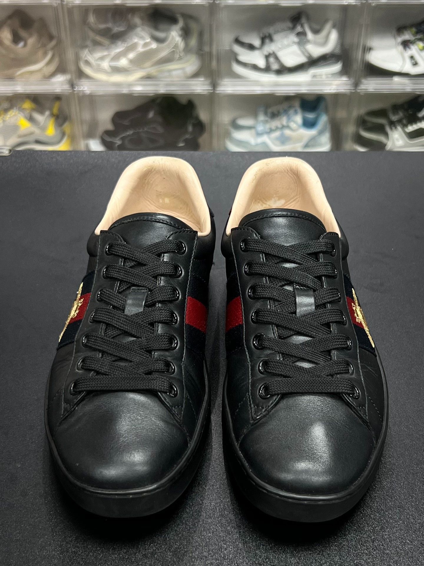 Gucci Gucci Embroidered Black Lowtop Sneakers 6.5 Men Size US 6.5 / EU 39-40 - 2 Thumbnail