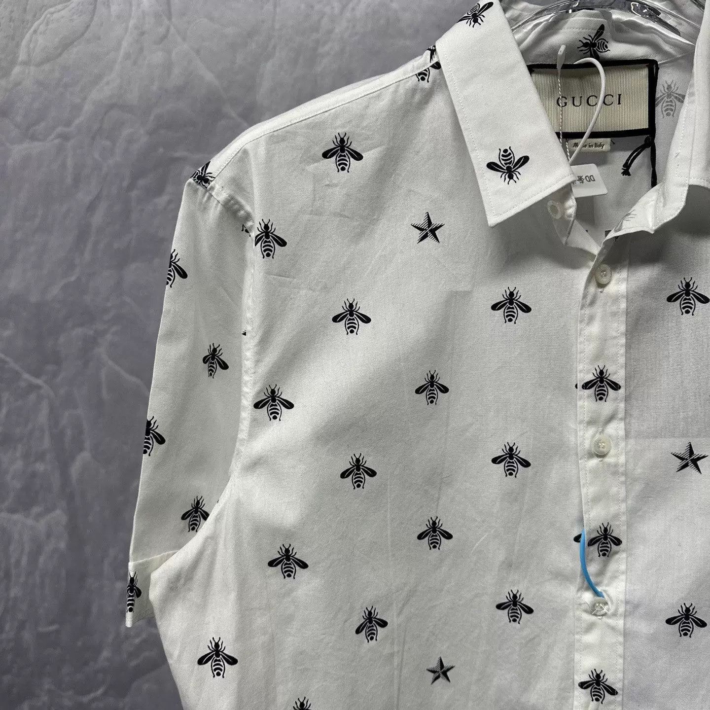 Gucci Gucci Bee & Star Print Short Sleeve Shirt 15 Size US S / EU 44-46 / 1 - 4 Thumbnail