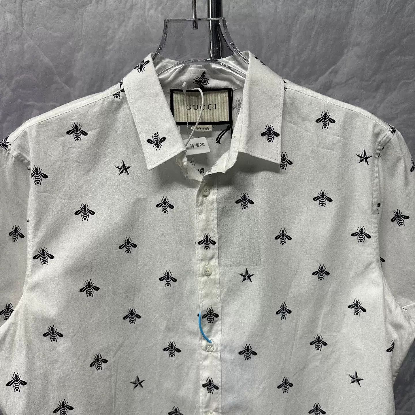 Gucci Gucci Bee & Star Print Short Sleeve Shirt 15 Size US S / EU 44-46 / 1 - 3 Thumbnail
