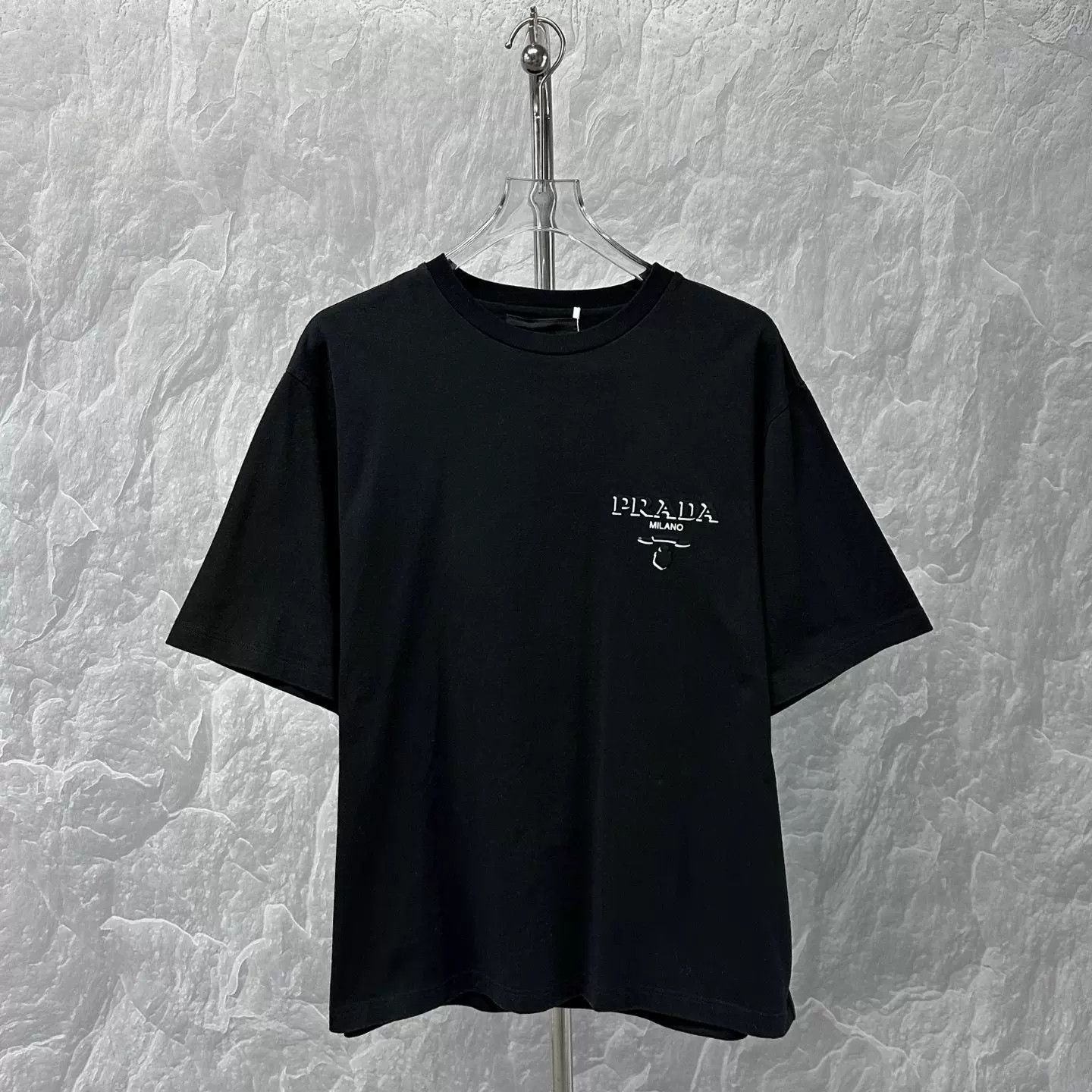 Prada Prada Raised Logo T-Shirt Black L Size US L / EU 52-54 / 3 - 2 Thumbnail