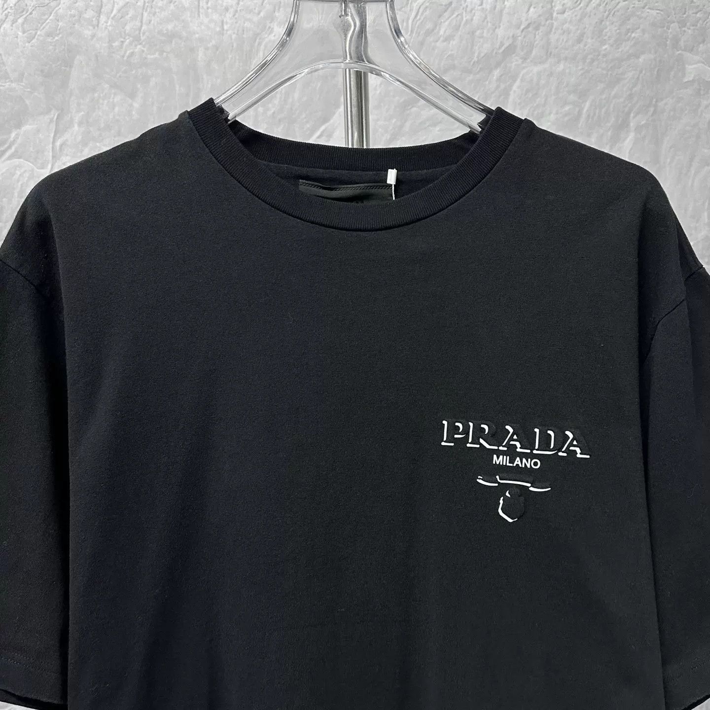 Prada Prada Raised Logo T-Shirt Black L Size US L / EU 52-54 / 3 - 3 Thumbnail