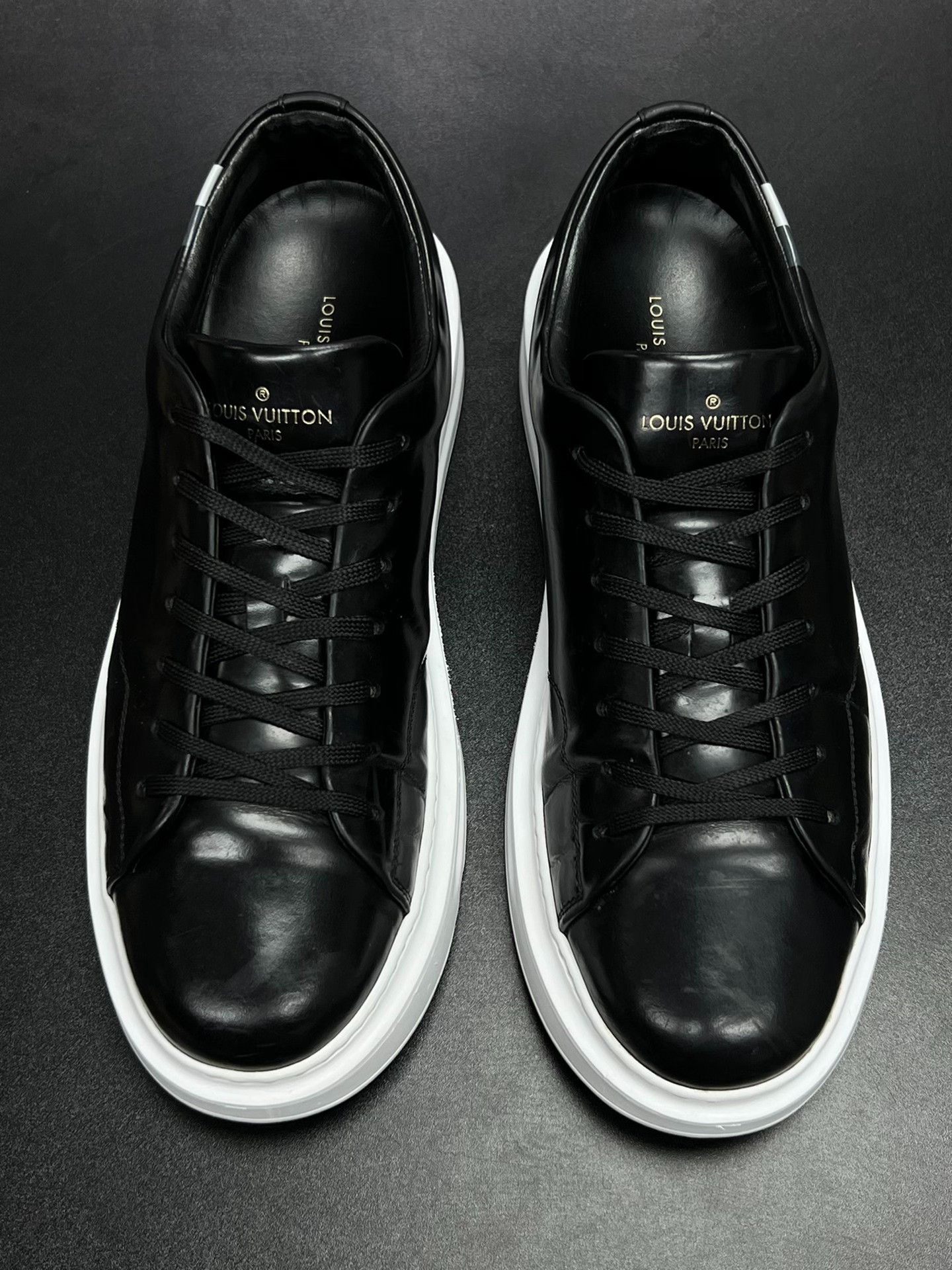 Louis Vuitton Louis Vuitton Printed Black Lowtop Sneakers 8.5 Men Size US 8.5 / EU 41-42 - 3 Thumbnail