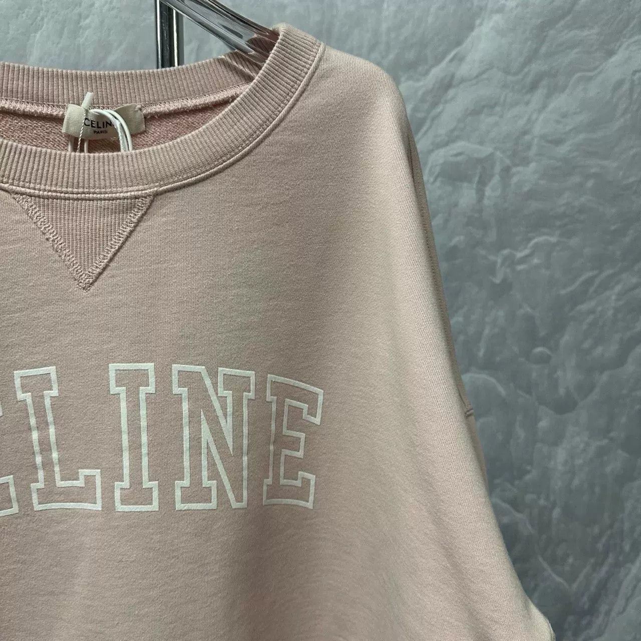 Celine CELINE Pink Logo Sweatshirt Size L Size L / US 10 / IT 46 - 4 Thumbnail