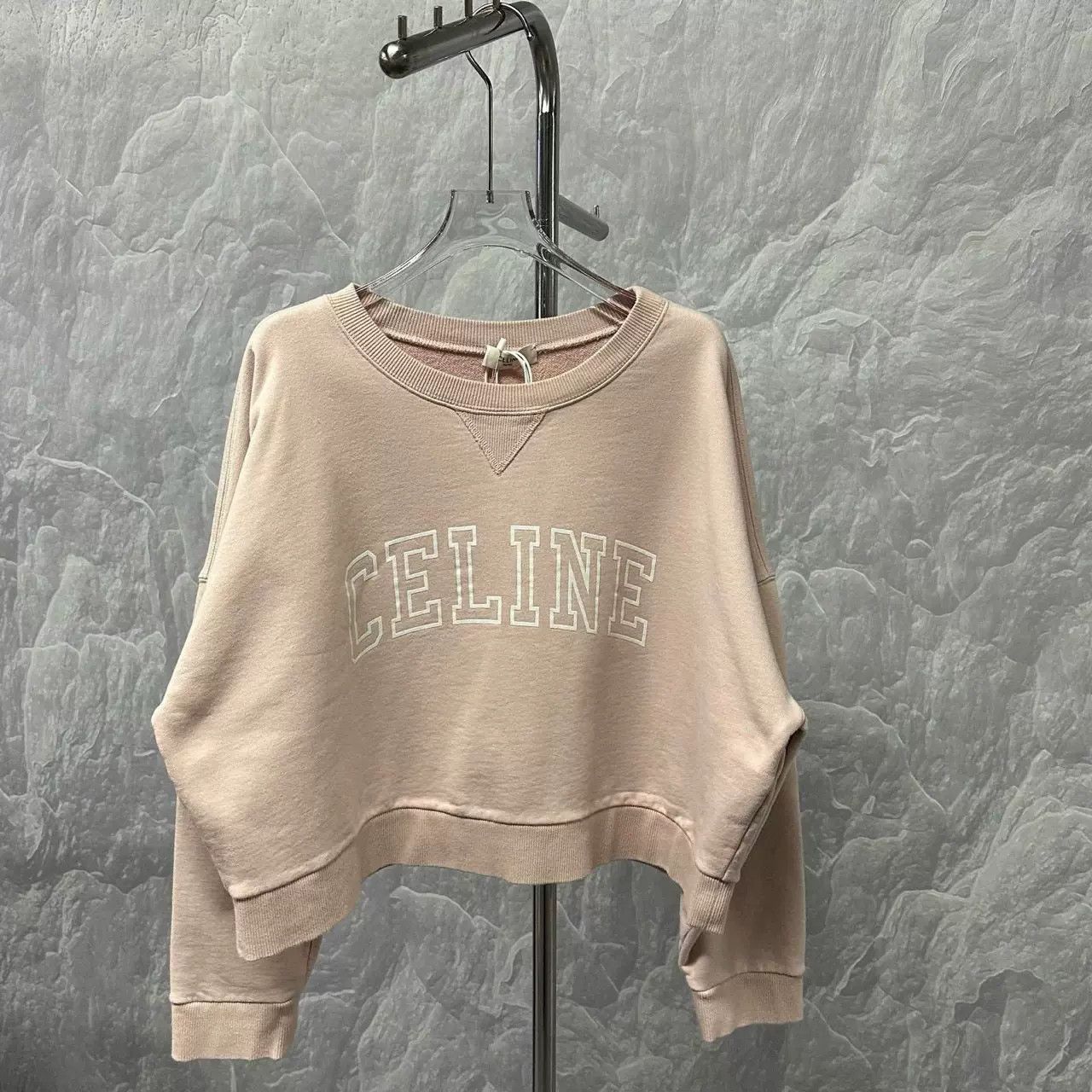 Celine CELINE Pink Logo Sweatshirt Size L Size L / US 10 / IT 46 - 2 Thumbnail