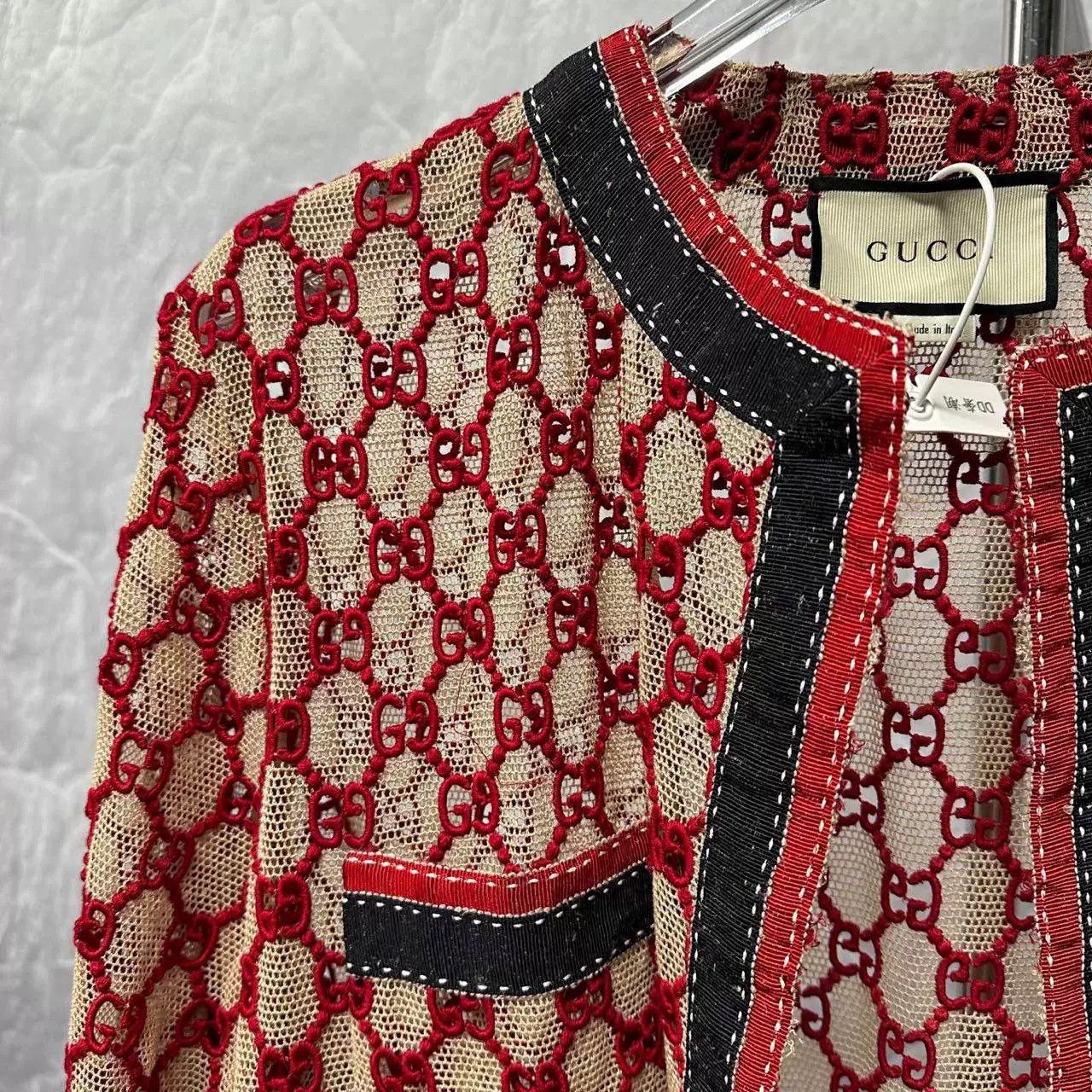 Gucci Gucci GG Monogram Lace Cardigan Jacket Size 40 Size S / US 4 / IT 40 - 4 Thumbnail
