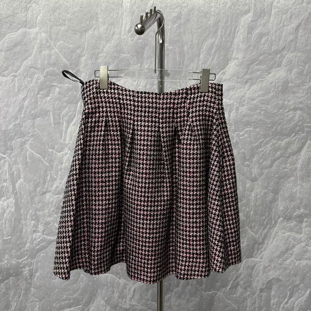 Dior Dior Pink Houndstooth Pattern Skirt 42 Size 30" / US 8 / IT 44 - 5 Thumbnail