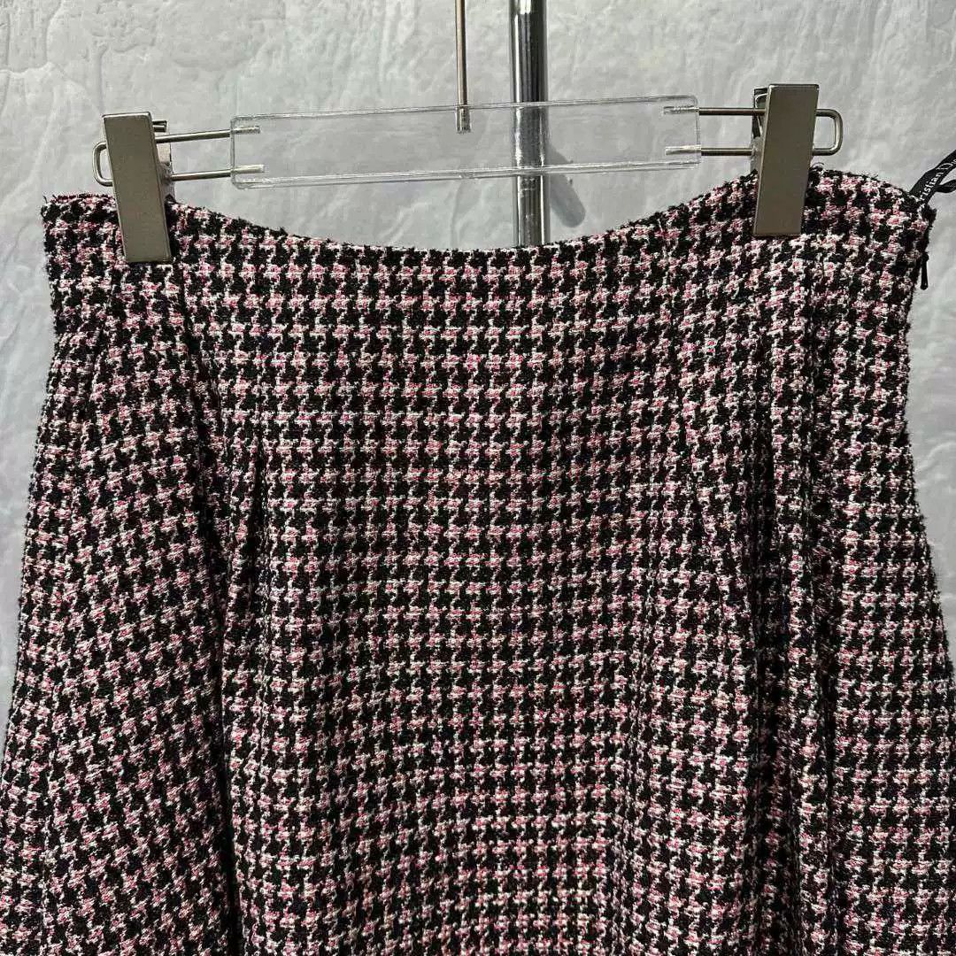Dior Dior Pink Houndstooth Pattern Skirt 42 Size 30" / US 8 / IT 44 - 3 Thumbnail