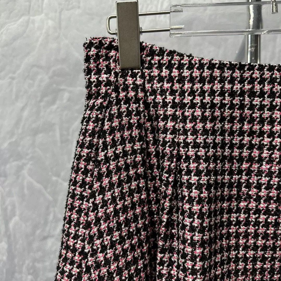 Dior Dior Pink Houndstooth Pattern Skirt 42 Size 30" / US 8 / IT 44 - 4 Thumbnail