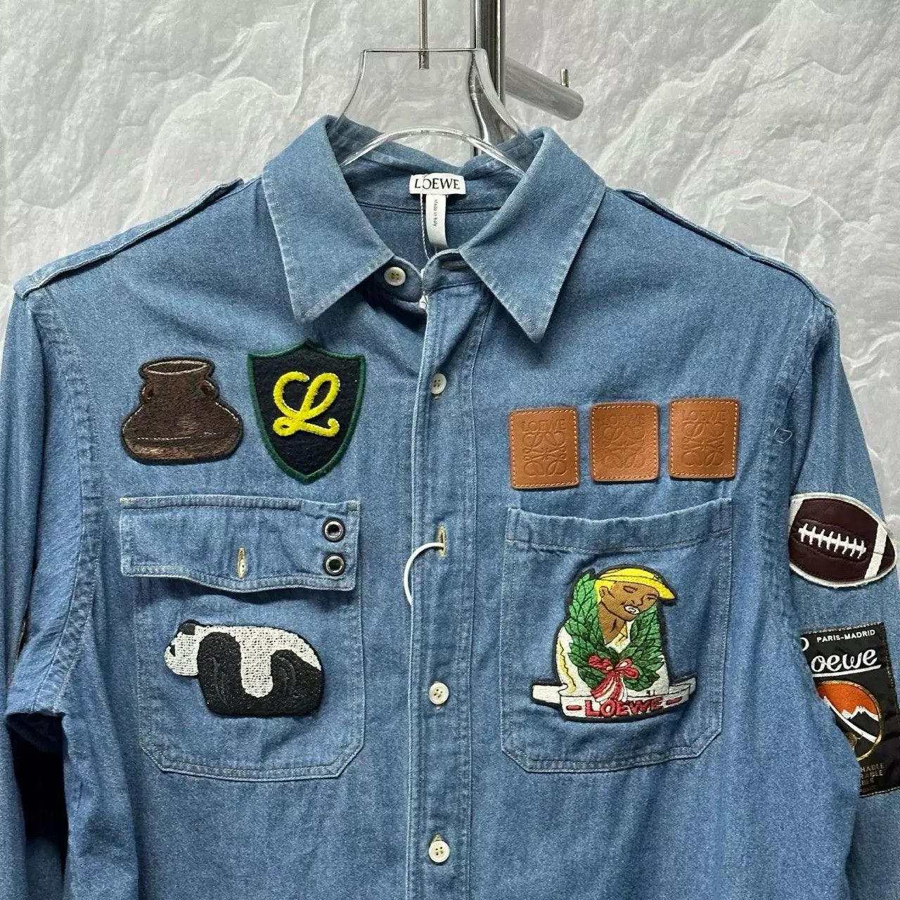 Loewe Loewe Patch Denim Long Sleeve Shirt XS Size US XS / EU 42 / 0 - 3 Thumbnail