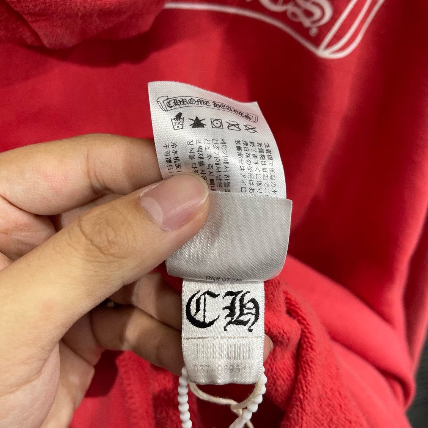 Chrome Hearts Chrome Hearts Scroll Logo Red Hoodie XL Size US XL / EU 56 / 4 - 9 Thumbnail