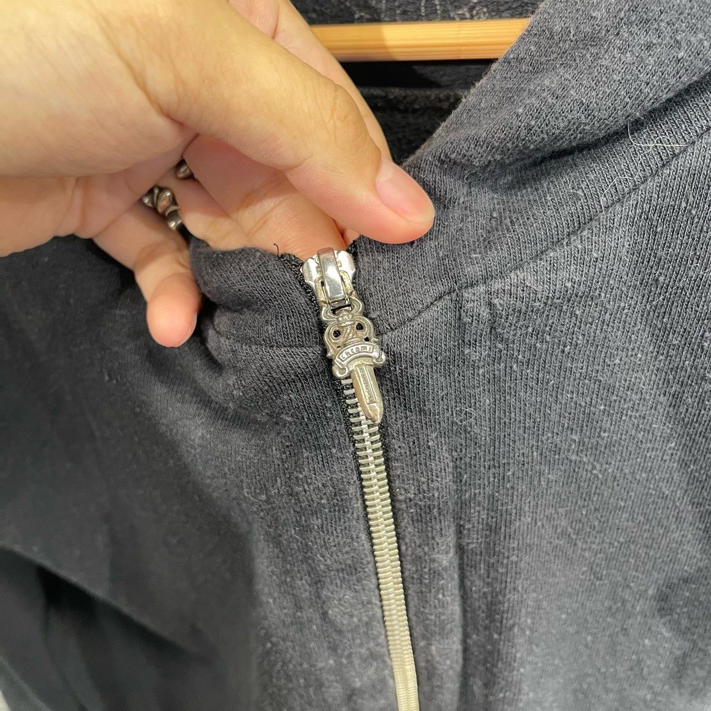 Chrome Hearts Chrome Hearts Leather Cross Patch Half-Zip Hoodie L Size US L / EU 52-54 / 3 - 6 Thumbnail