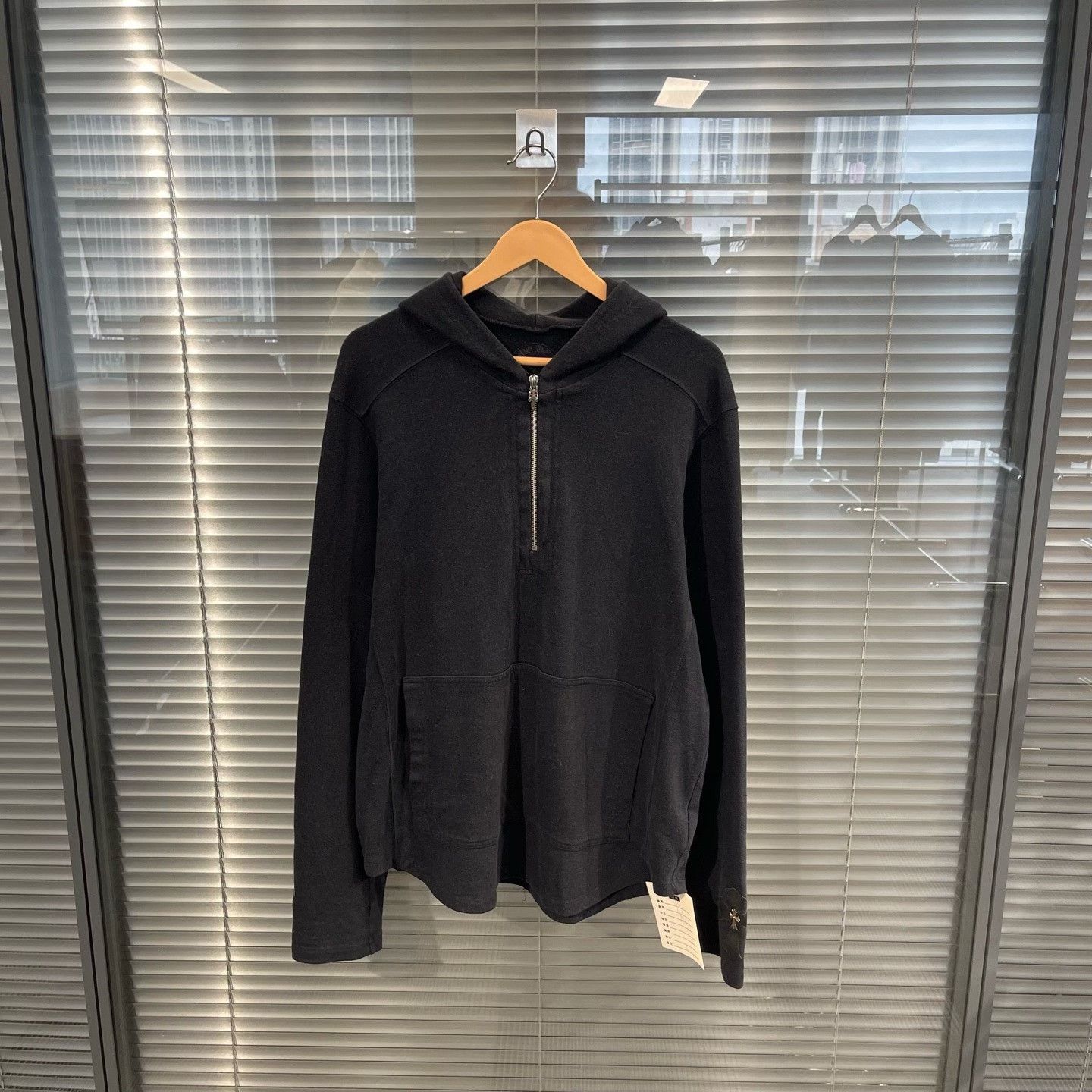 Chrome Hearts Chrome Hearts Leather Cross Patch Half-Zip Hoodie L Size US L / EU 52-54 / 3 - 3 Thumbnail
