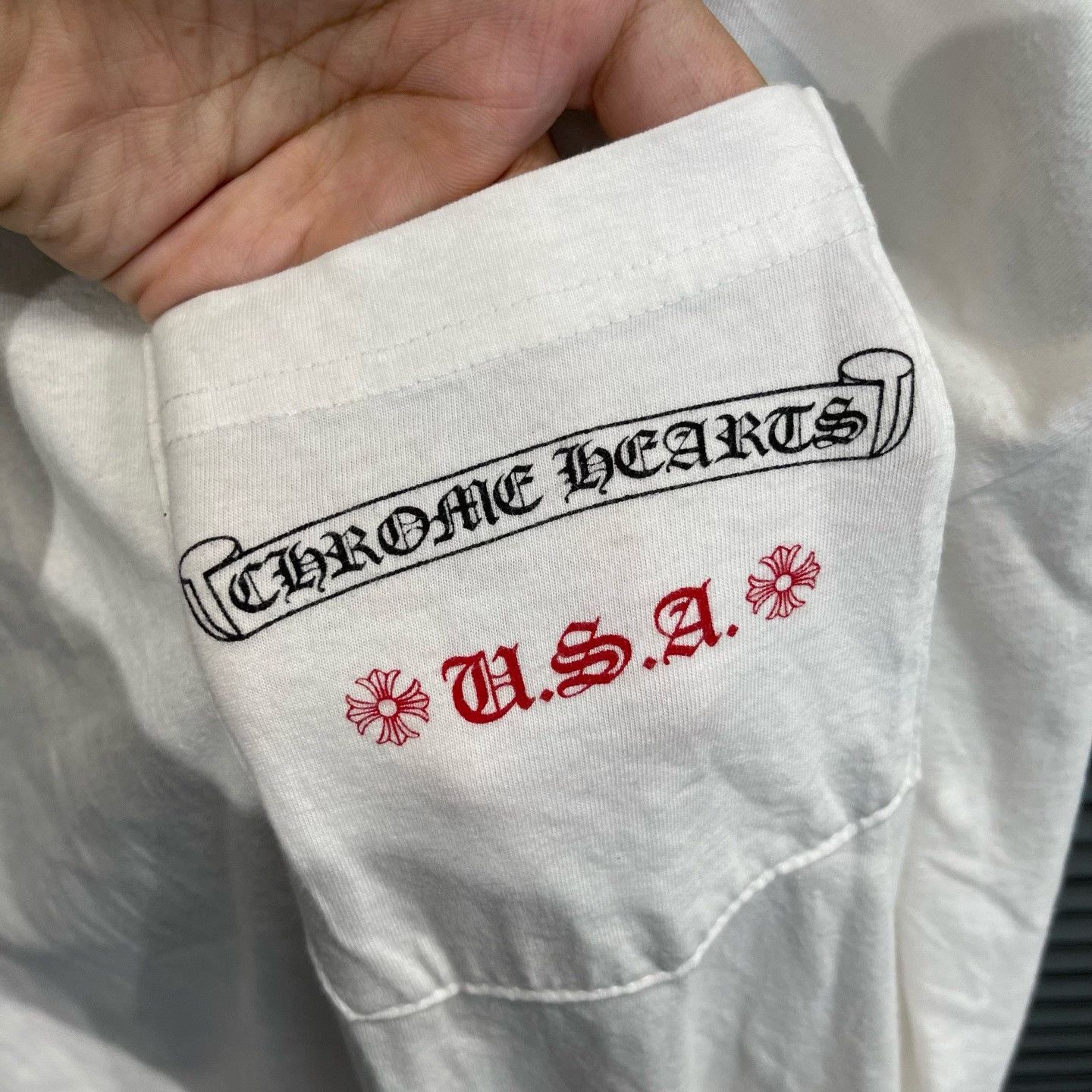 Chrome Hearts Chrome Hearts USA Flag Print Long Sleeve Shirt Size XL Size US XL / EU 56 / 4 - 5 Thumbnail