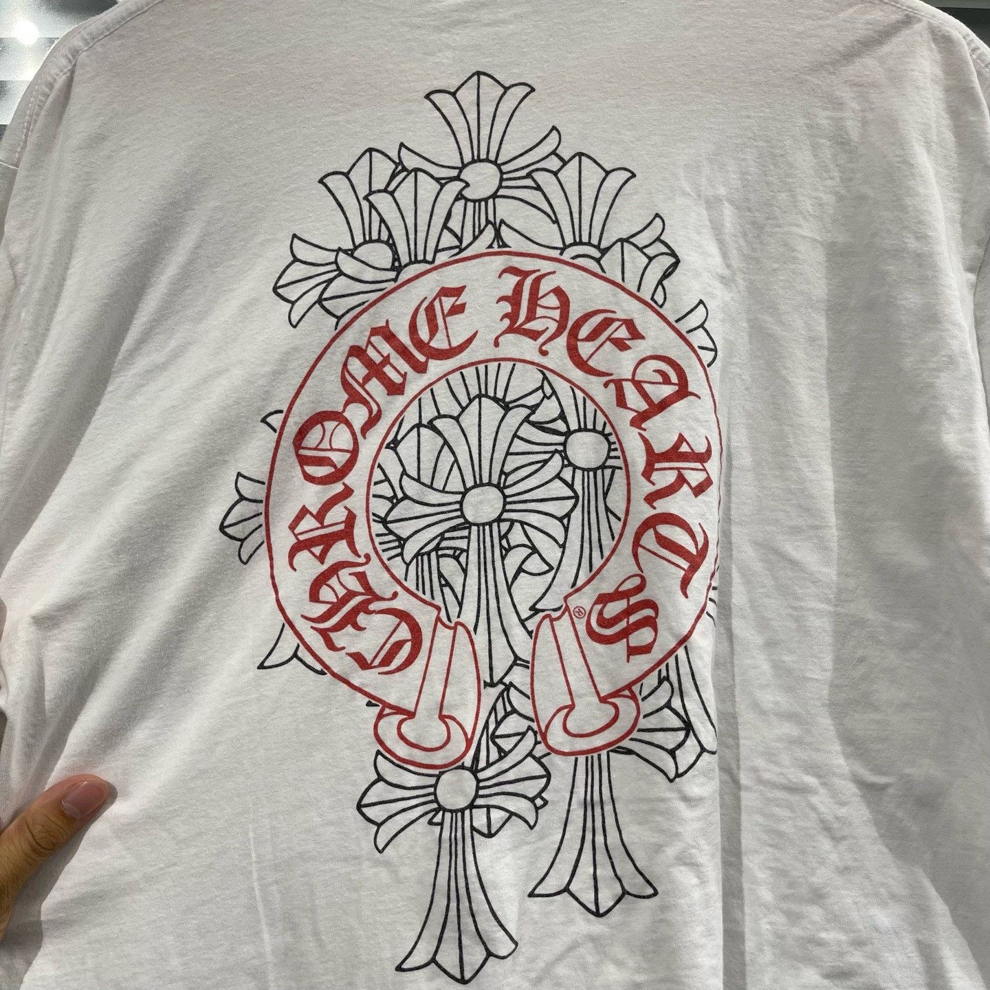 Chrome Hearts Chrome Hearts Red Horseshoe Pocket T-Shirt US L Size US L / EU 52-54 / 3 - 7 Thumbnail