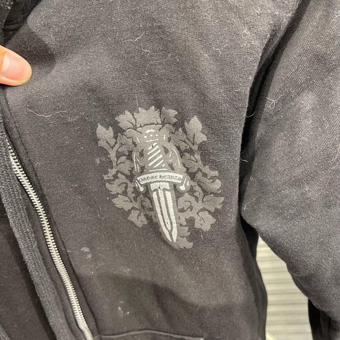 Chrome Hearts Chrome Hearts Dagger Vine Graphic Zip Hoodie Size S Size US S / EU 44-46 / 1 - 5 Thumbnail