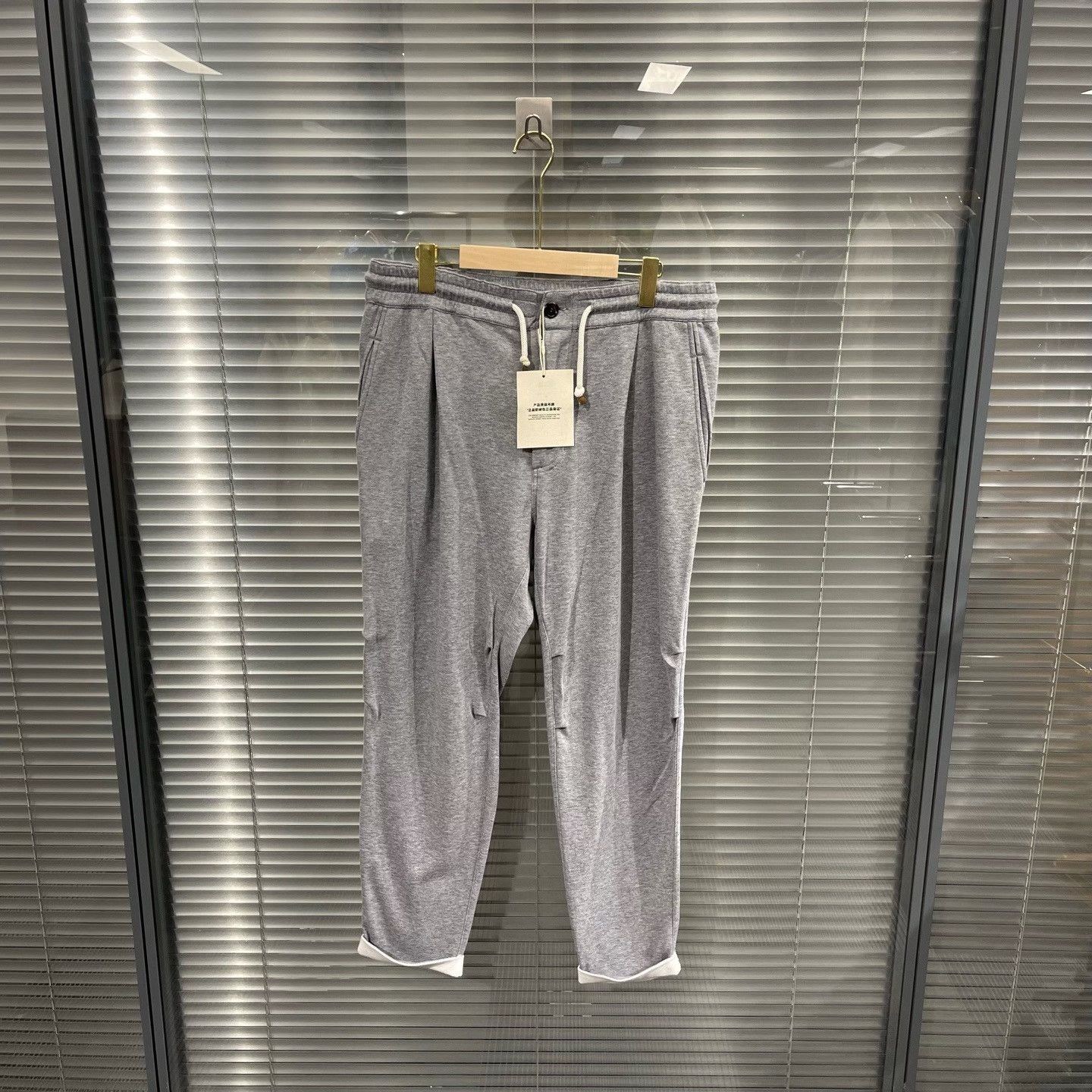 Brunello Cucinelli Brunello Cucinelli Gray Cotton Blend Joggers Size M Size US 32 / EU 48 - 2 Thumbnail