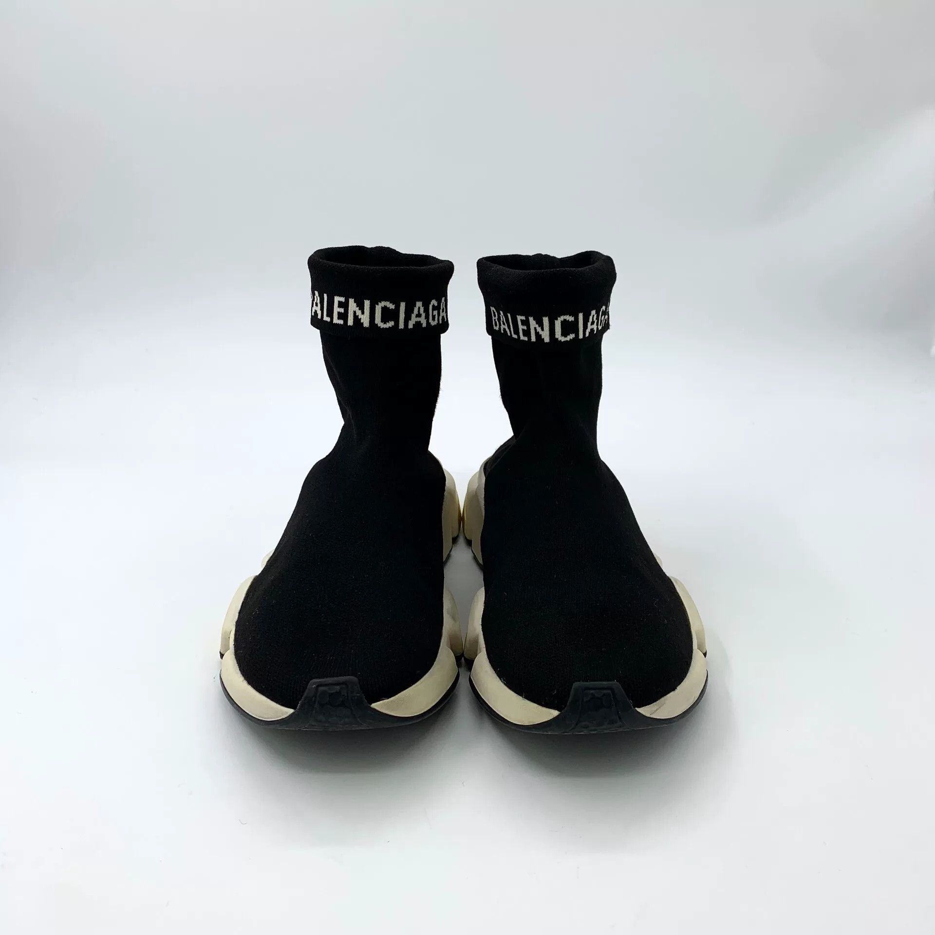 Balenciaga Balenciaga Logo Knit Speed Trainer Size 40 Size US 7 / EU 40 - 4 Thumbnail
